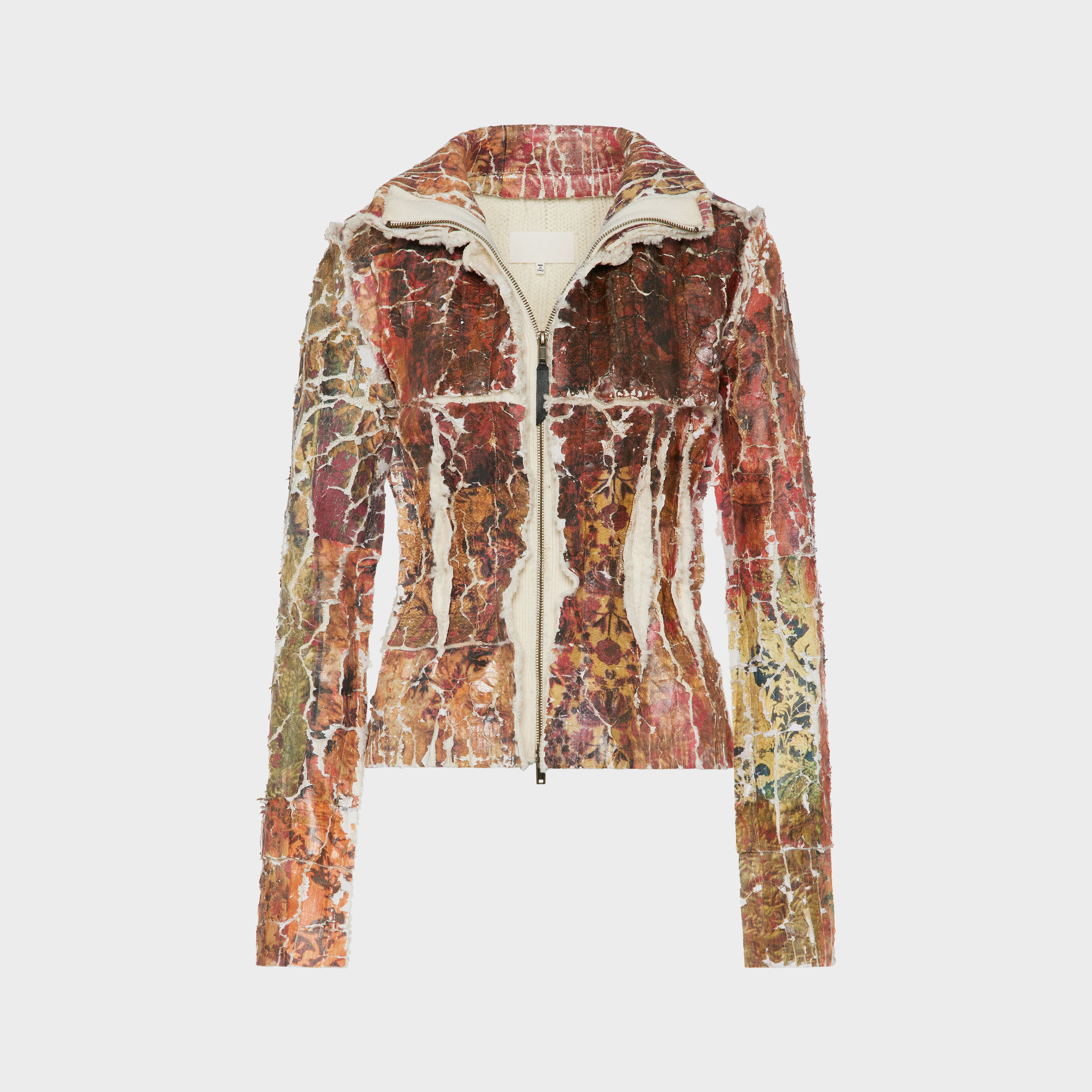 Multicolor Fragmented Floral Zip-Up Jacket | Maison Margiela Official