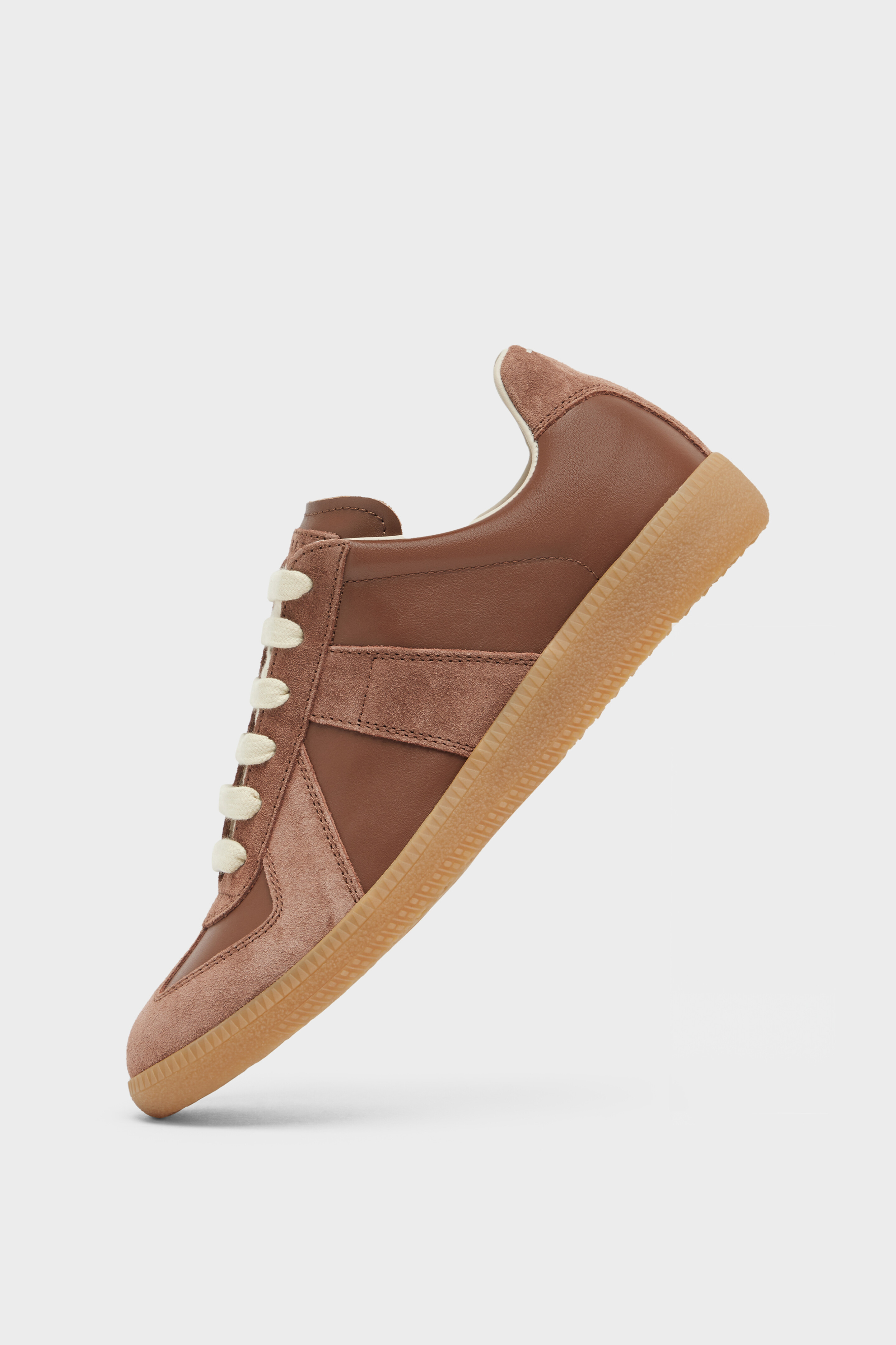 Women's Brown Leather Replica Sneakers | Maison Margiela
