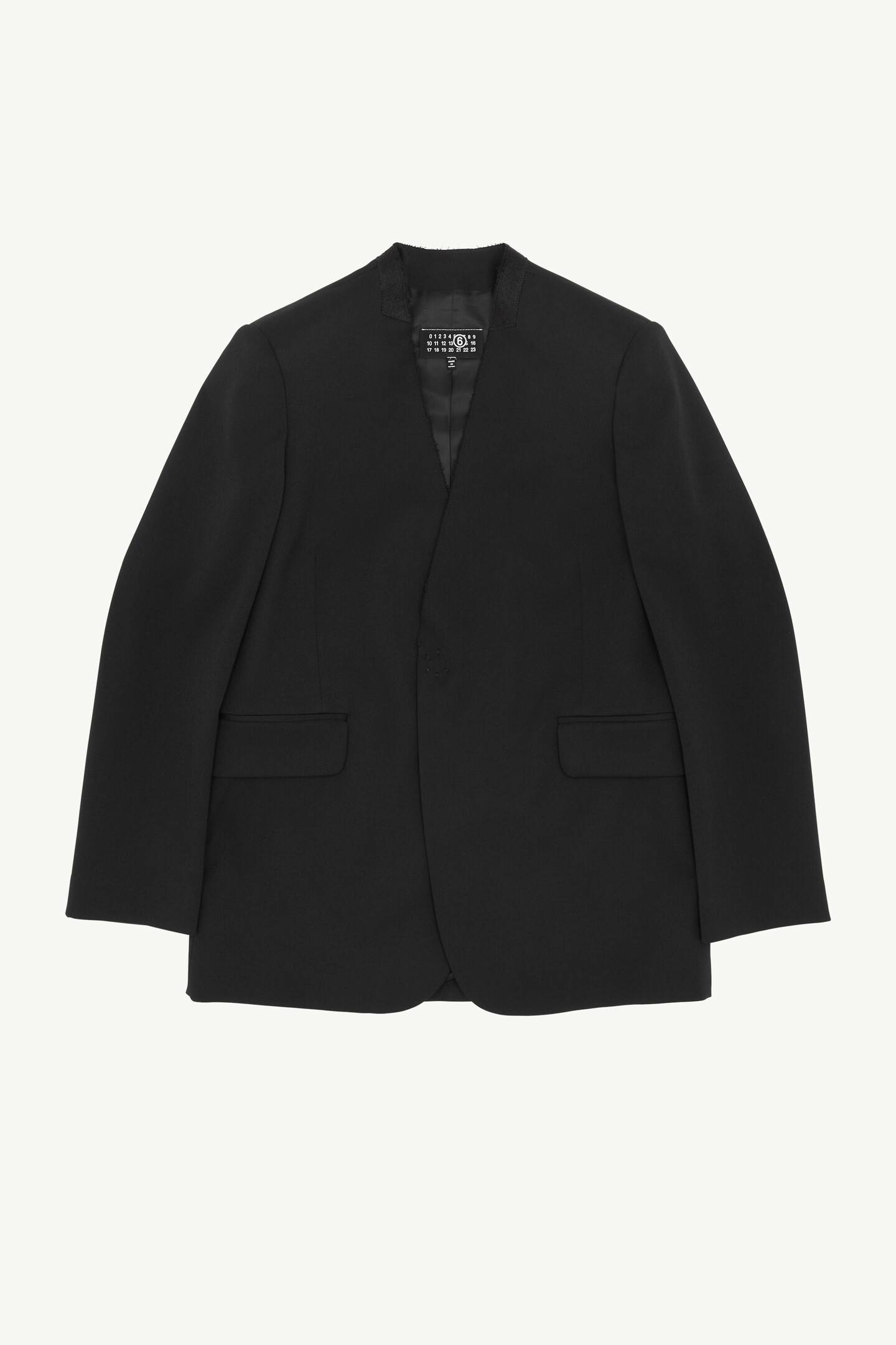 Women's Collarless Tailoring Wool Suit Jacket | MM6
