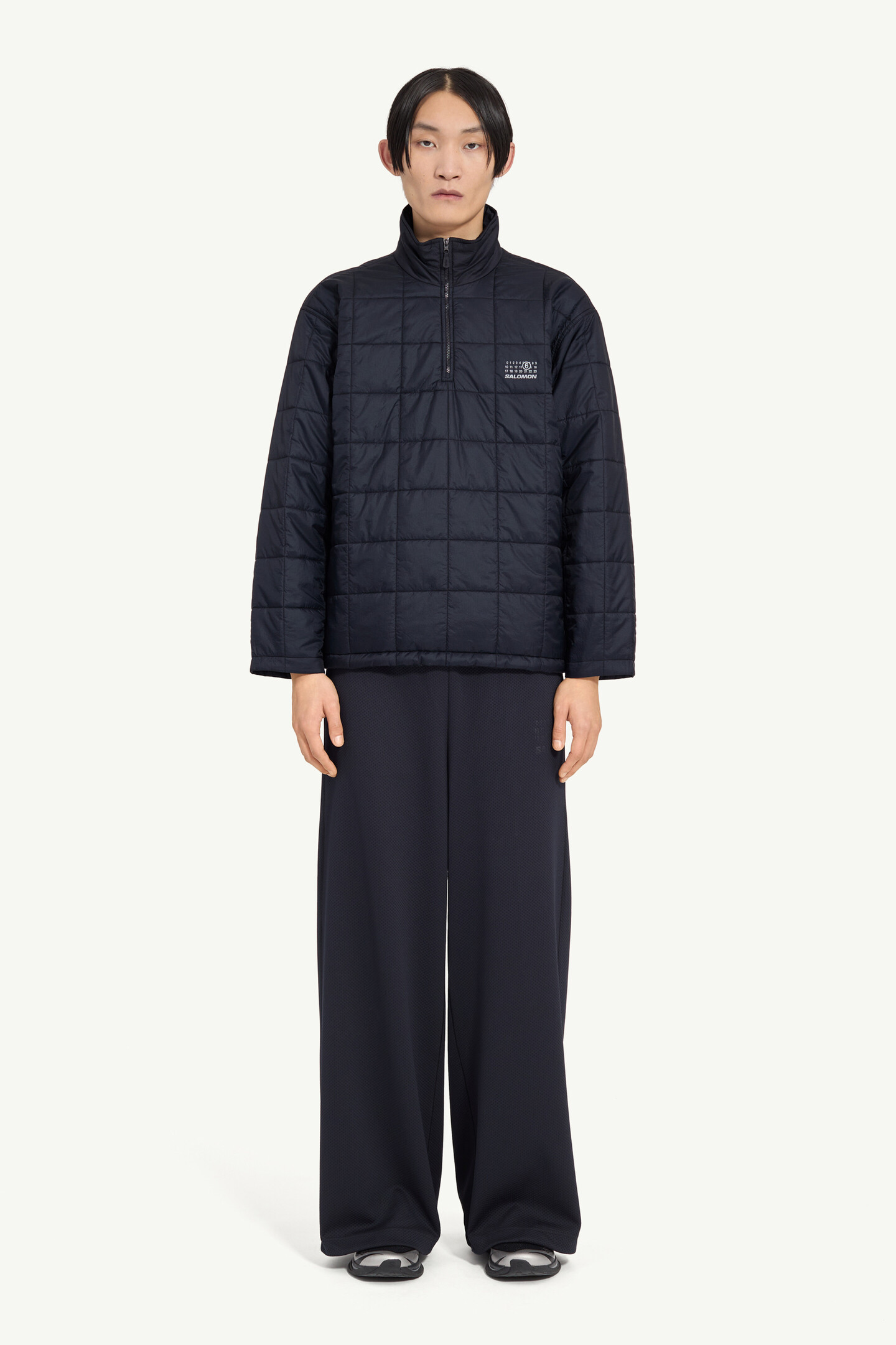 Black MM6 x Salomon insulated half zip pullover | MM6 Official