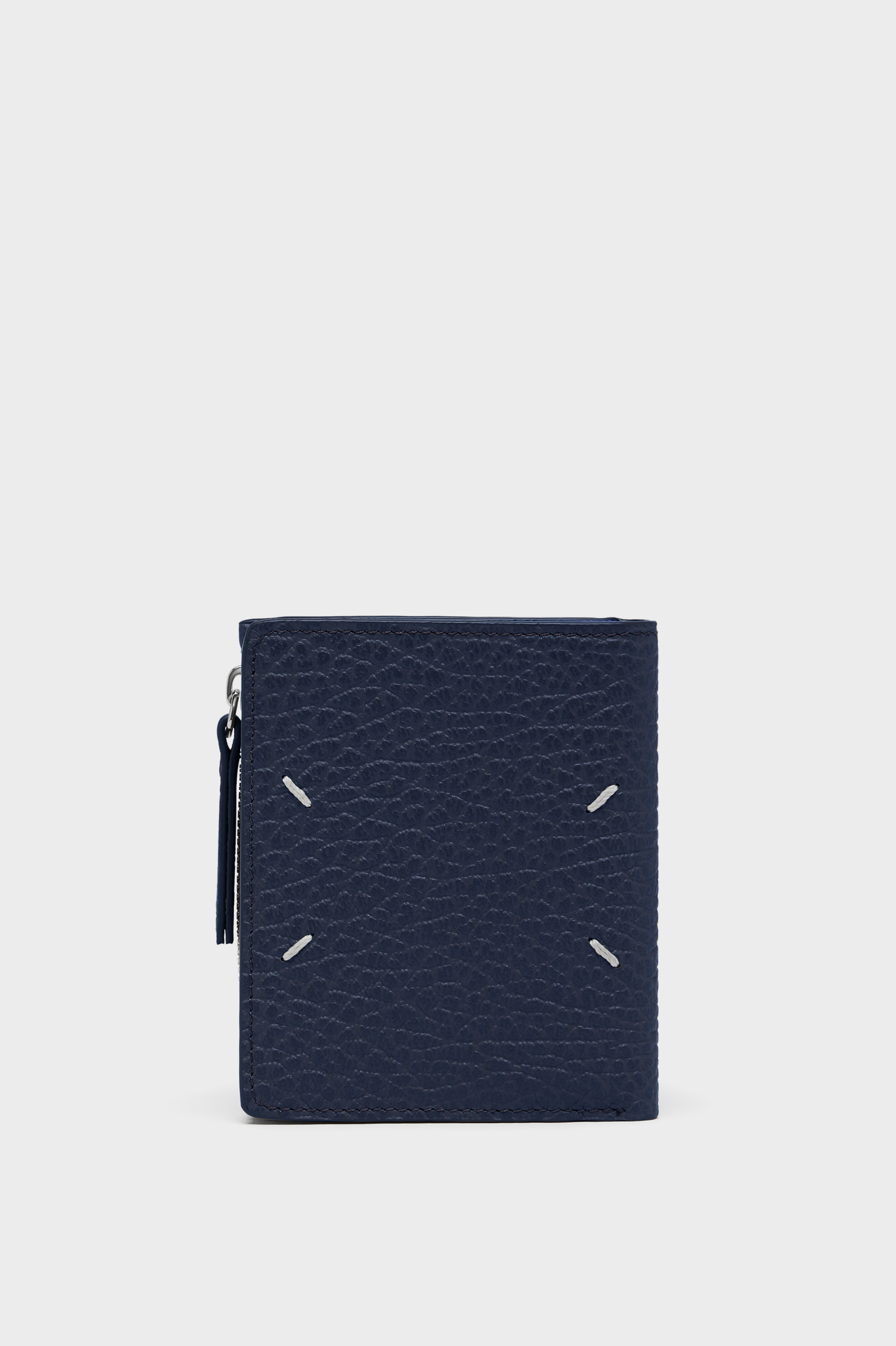 4ステッチ バイカラー フリップフラップ ウォレット ブルー | Maison
