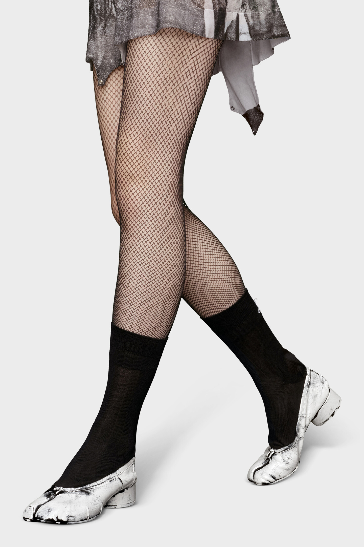 Maison Margiela/メゾン マルジェラ TABIBALLERINA White Hand-painted Heeled Tabi Ballerina | Maison Margiela