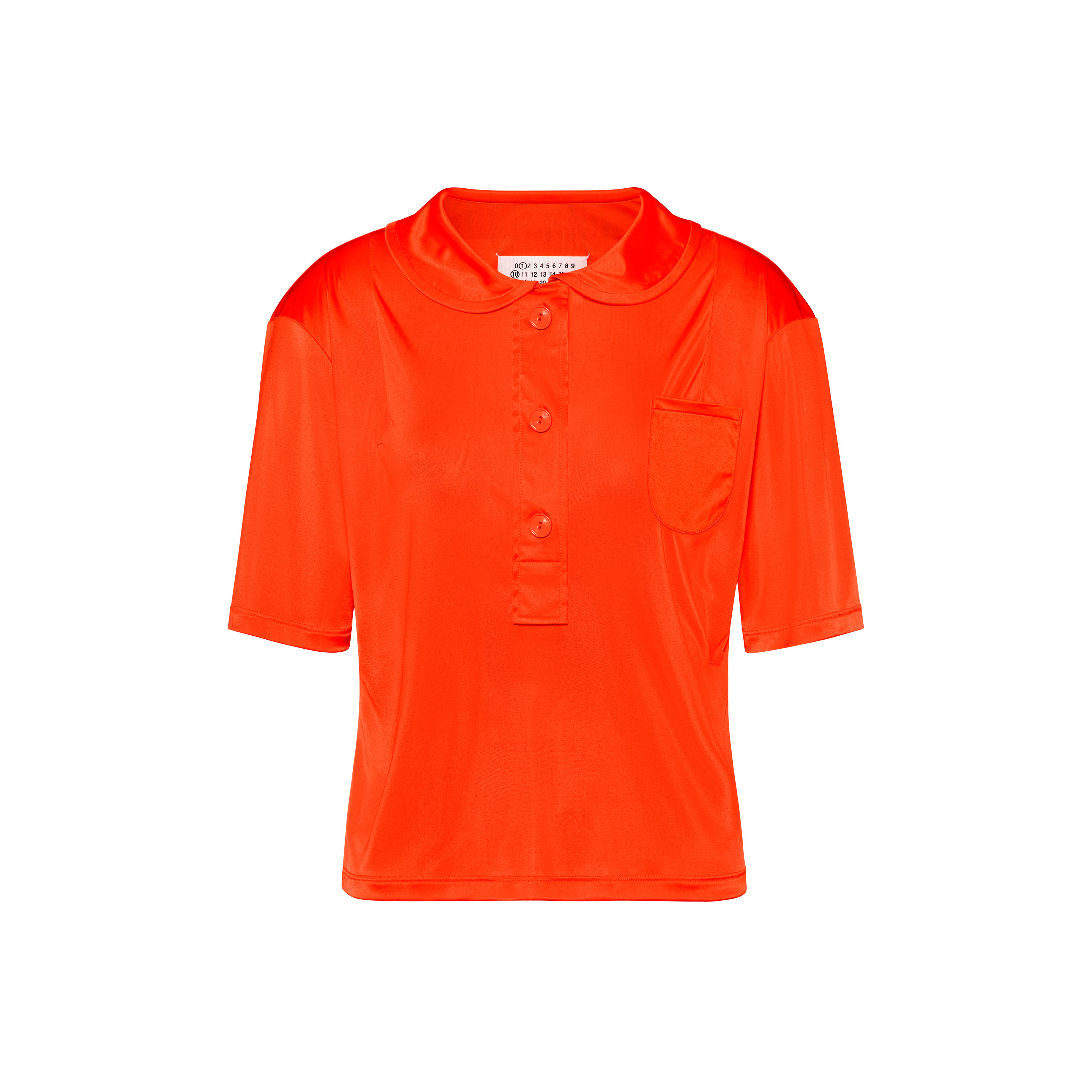 Women's Orange Viscose Polo Shirt | Maison Margiela
