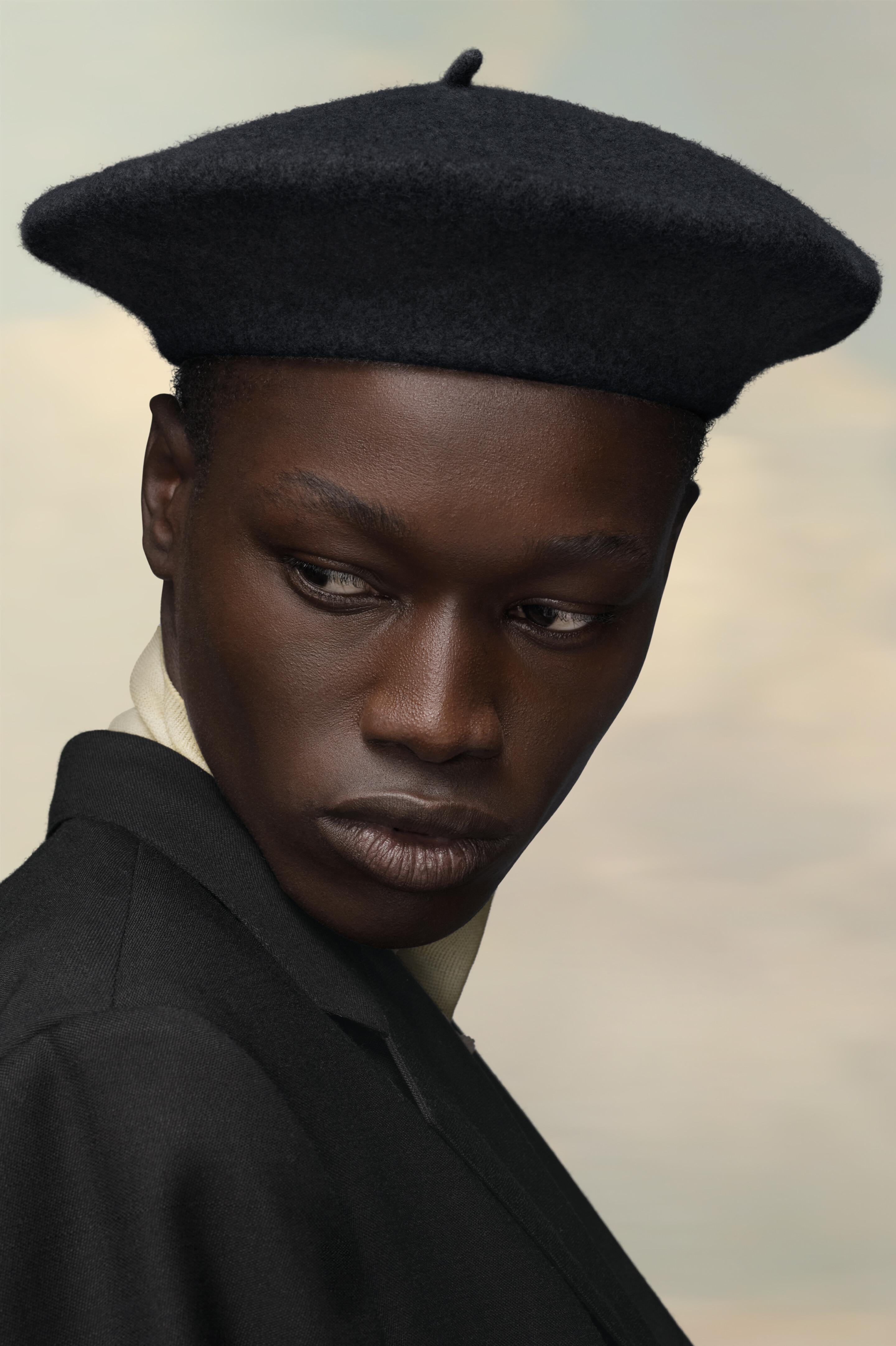 新品Maison Margiela 黒いウールベレー帽 Sサイズ 新品Maison Margiela 黒いウールベレー帽 Sサイズ Maison Margiela