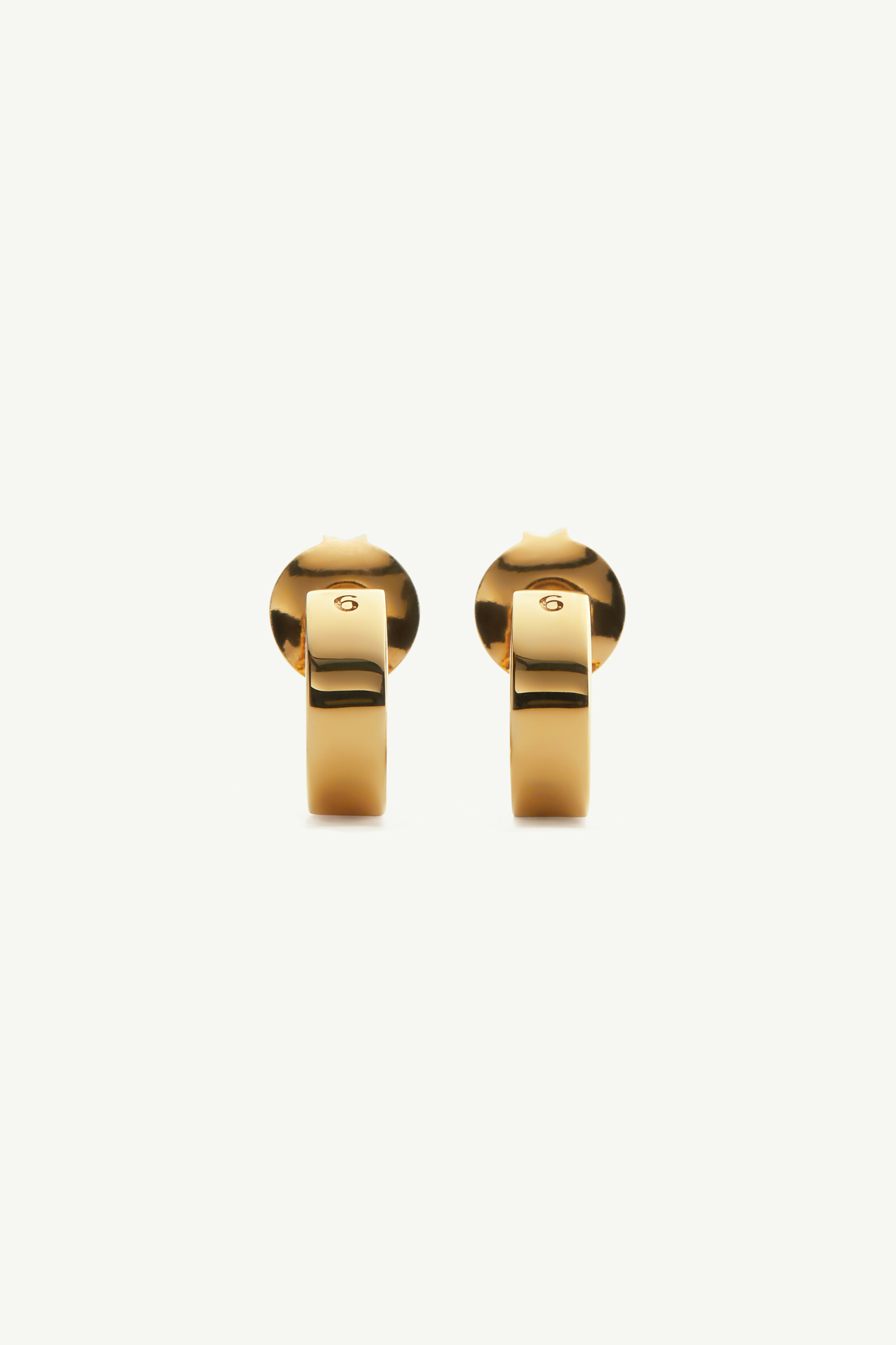 Gold-toned Engraved Hoop Earrings | Maison Margiela
