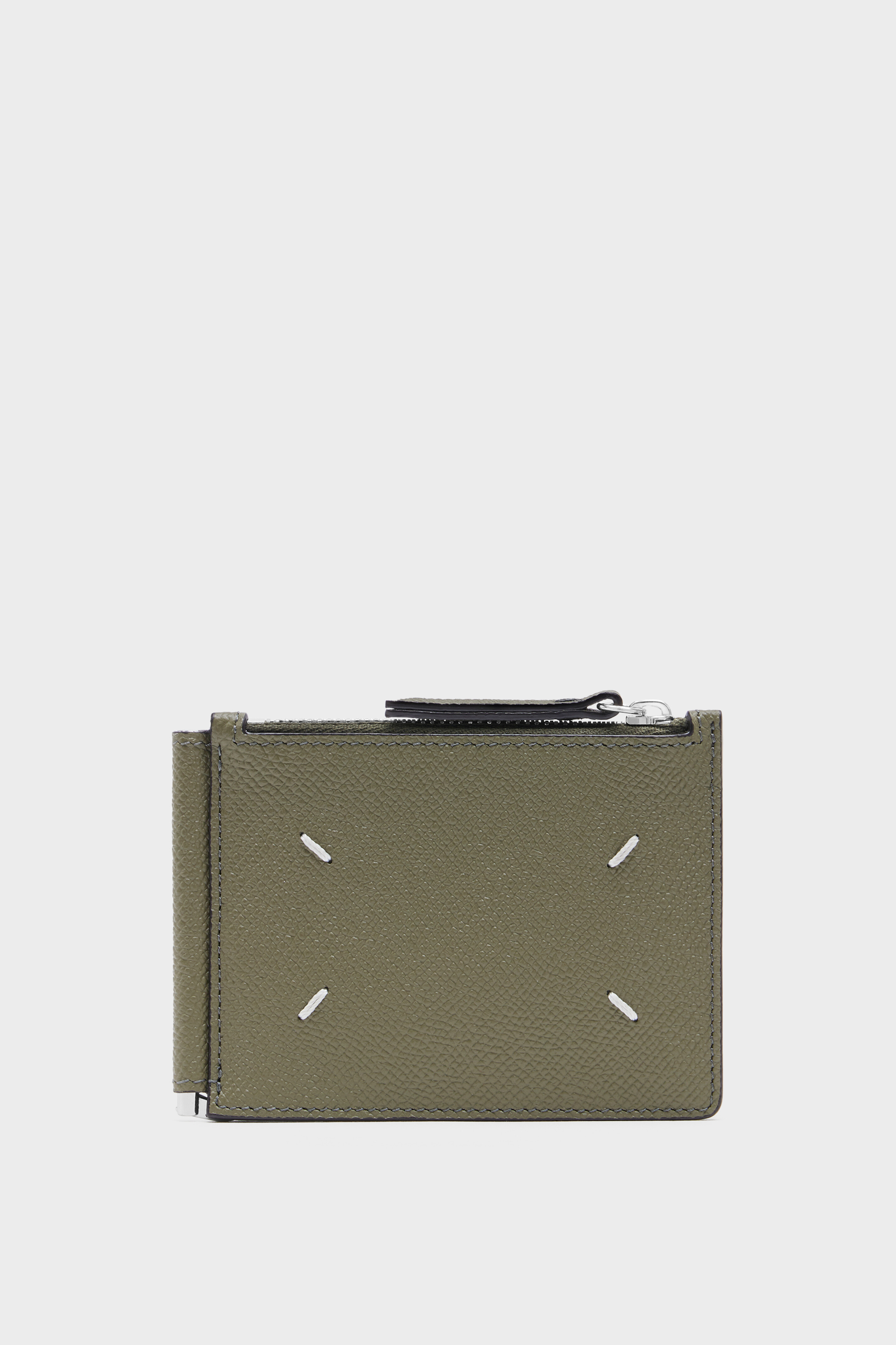 Yellow 100% Leather Money Clip Wallet | Maison Margiela
