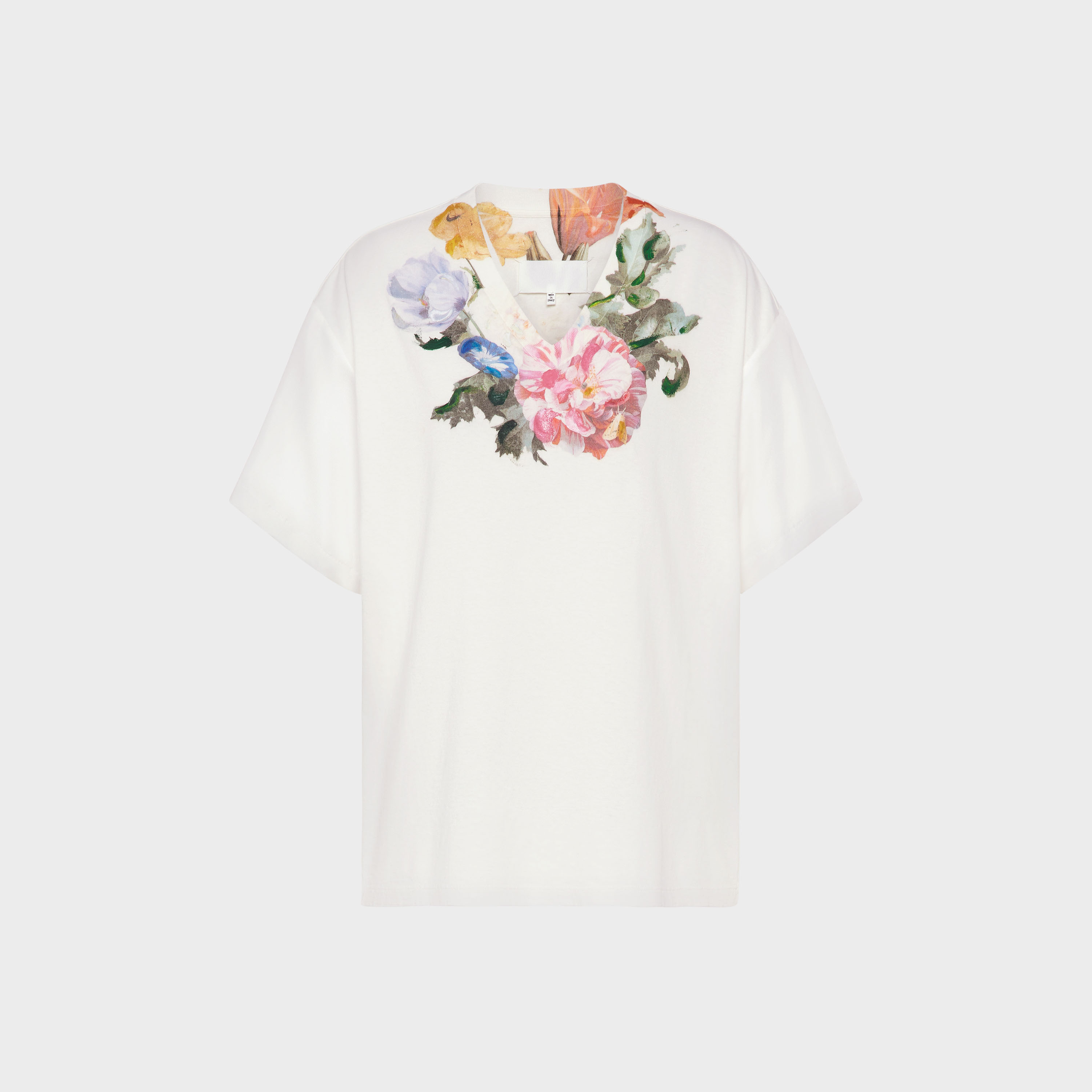 フラワープリント ジャージーTシャツ ホワイト | Maison Margiela公式