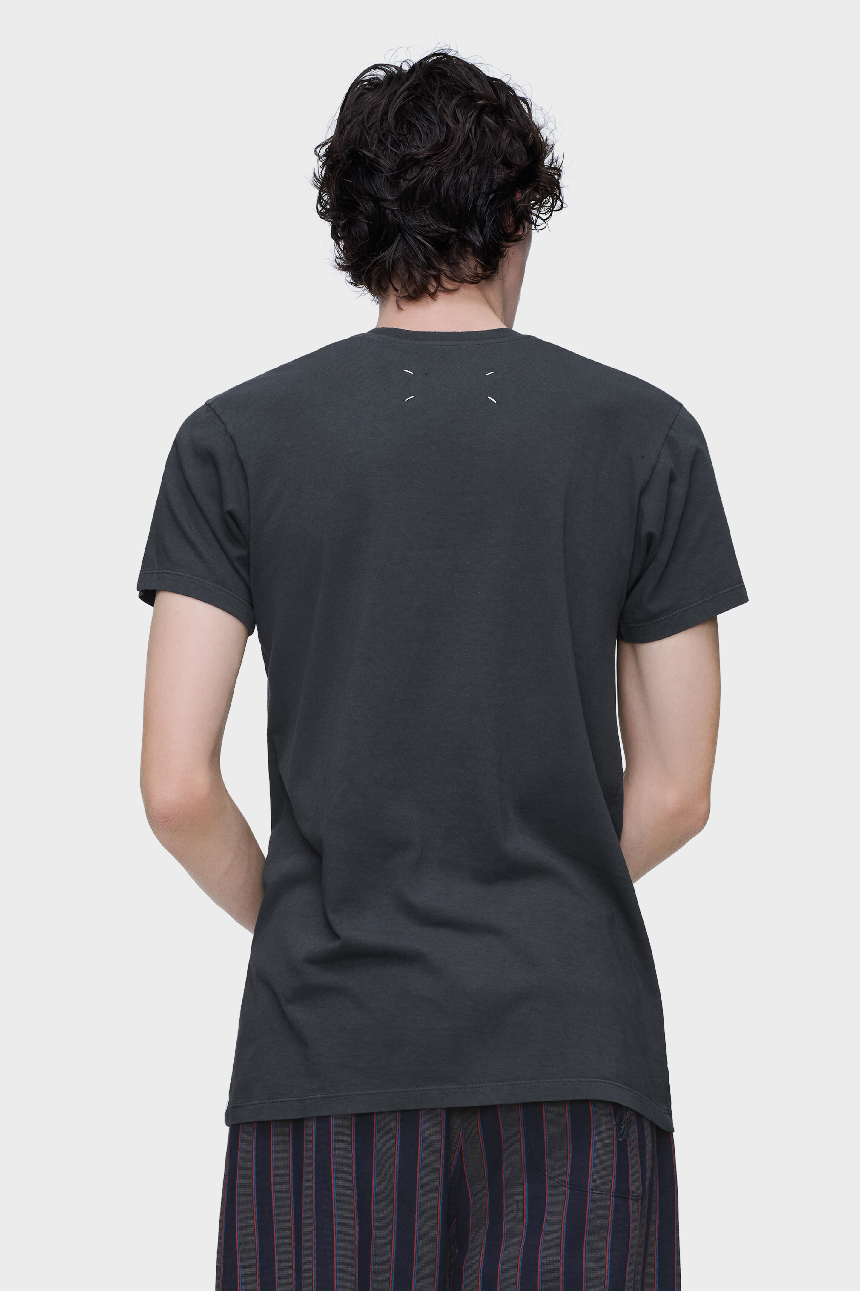 チェックパネル コットンTシャツ