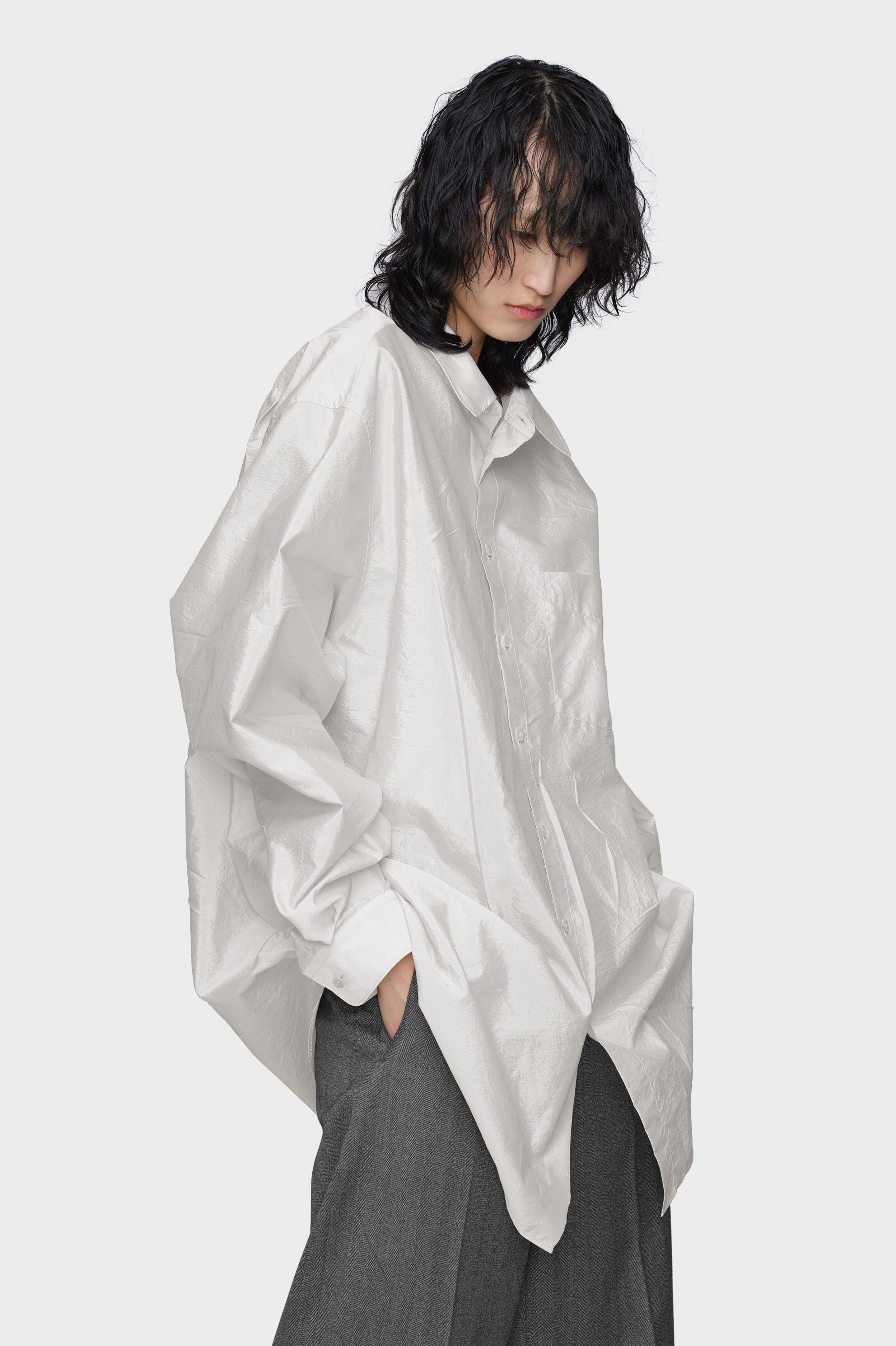 Women's Gray Oversized Shirt | Maison Margiela
