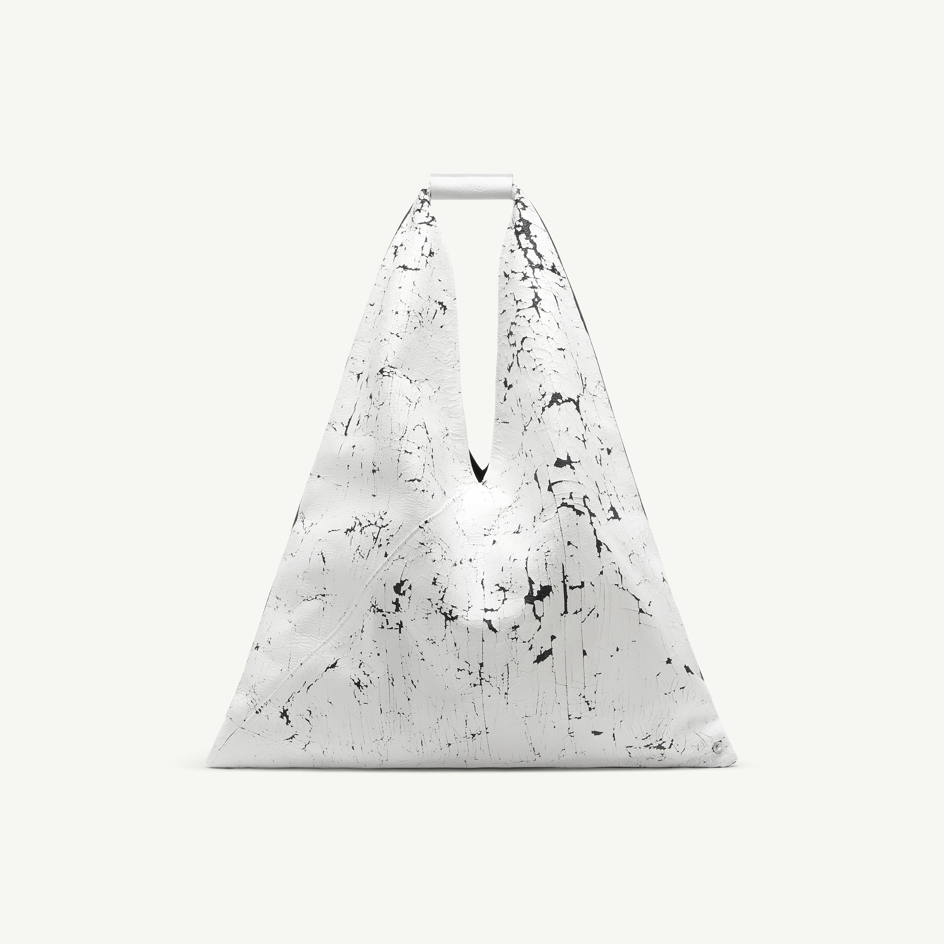 Black/White Calf Leather Japanese Handbag | Maison Margiela