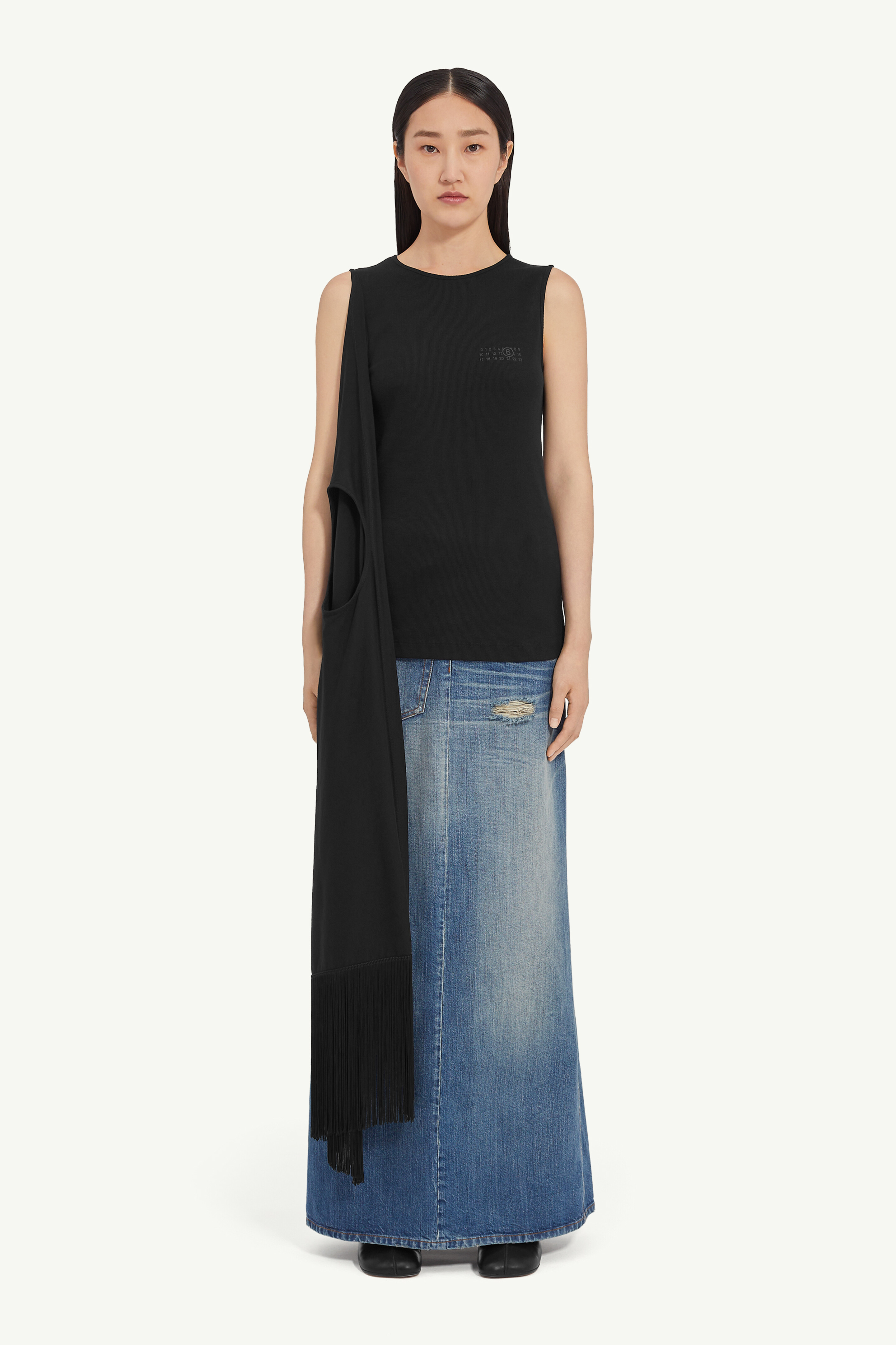 maison margiela Top ras du cou drapé