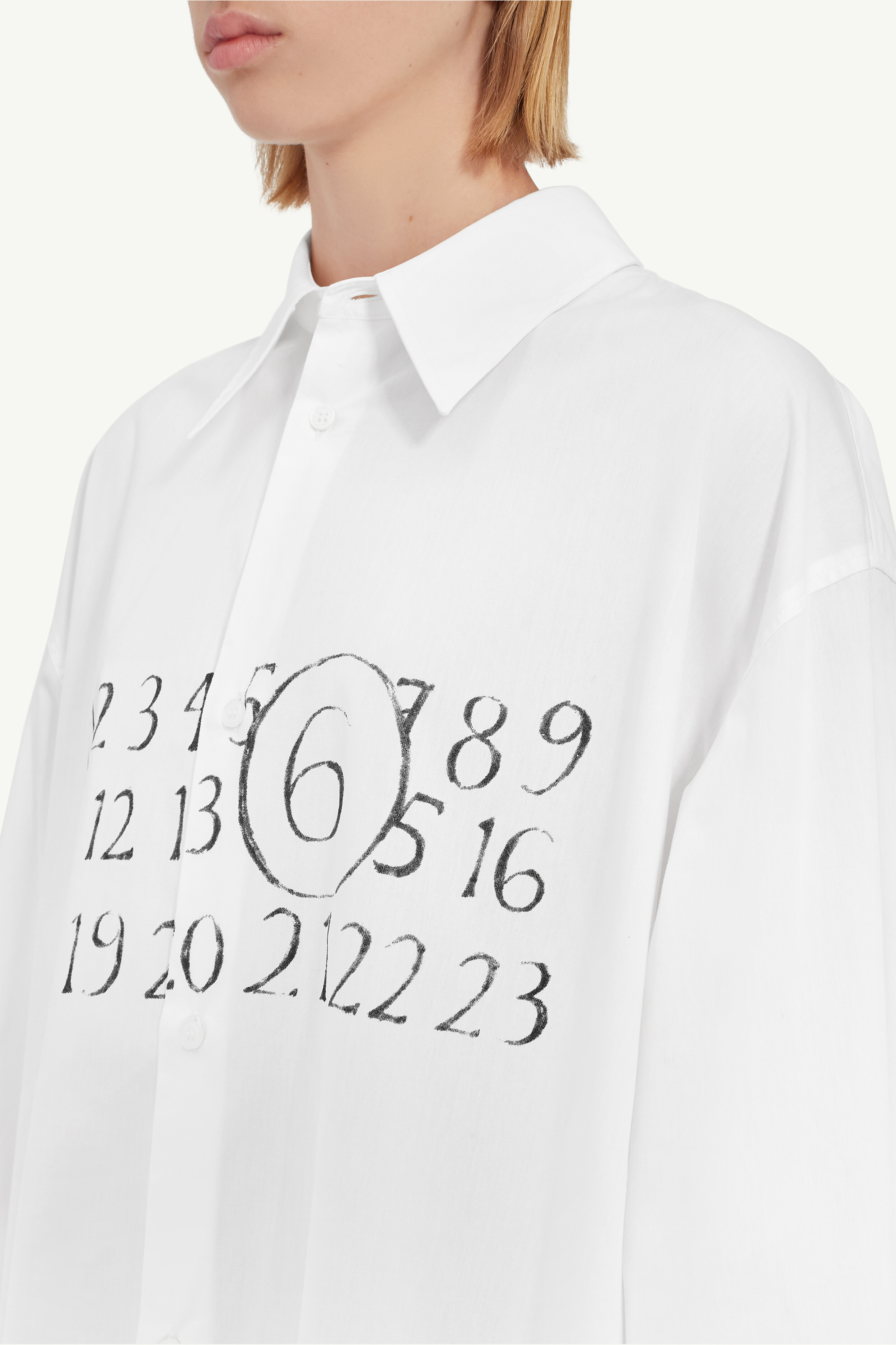 White Cotton Asymmetric Shirt Dress | Maison Margiela