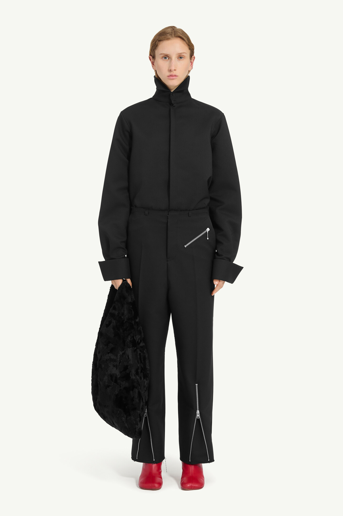 Black Straight-leg trousers | MM6 Official