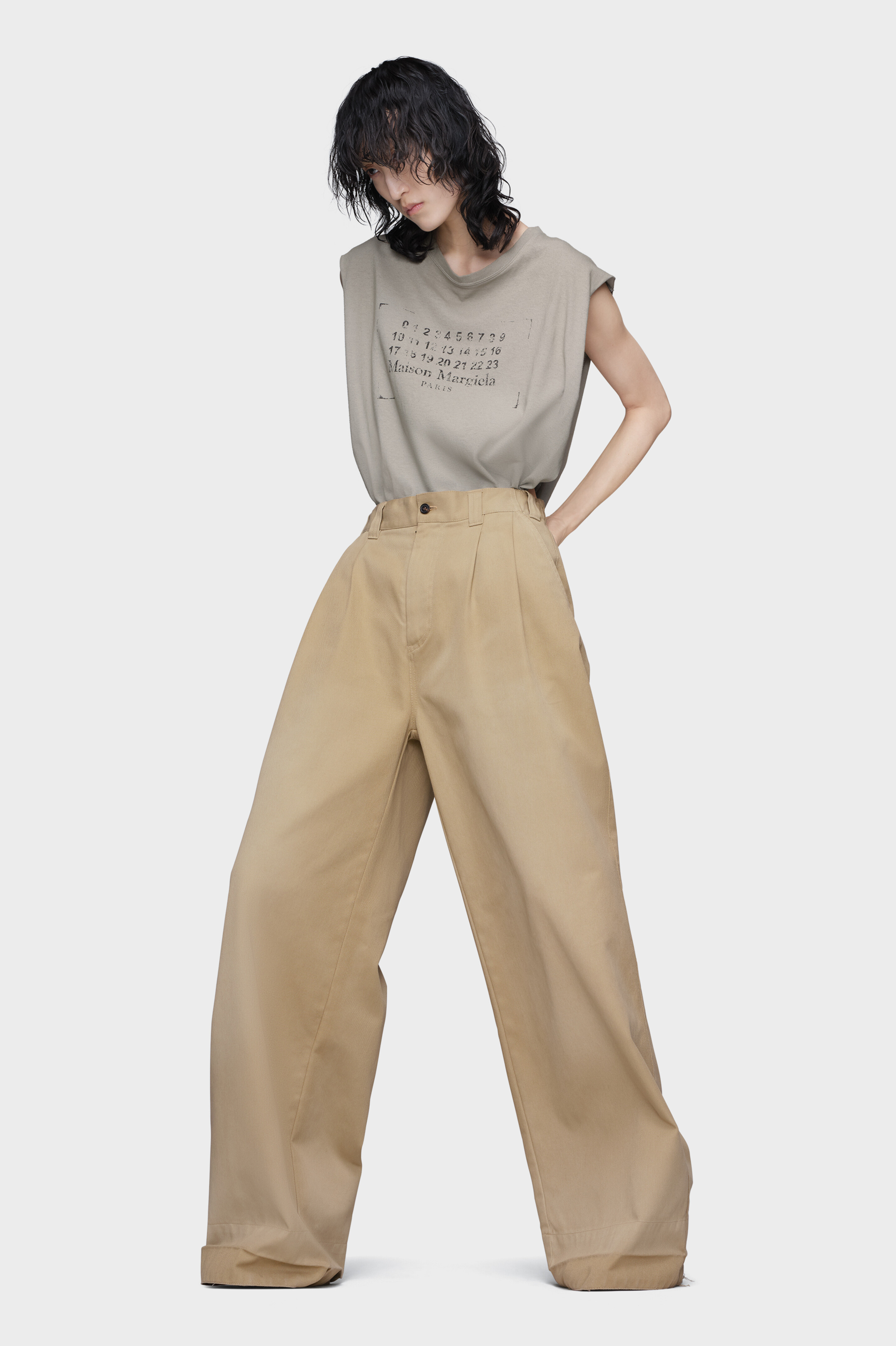 Women's Brown Wide-Leg Trousers | Maison Margiela