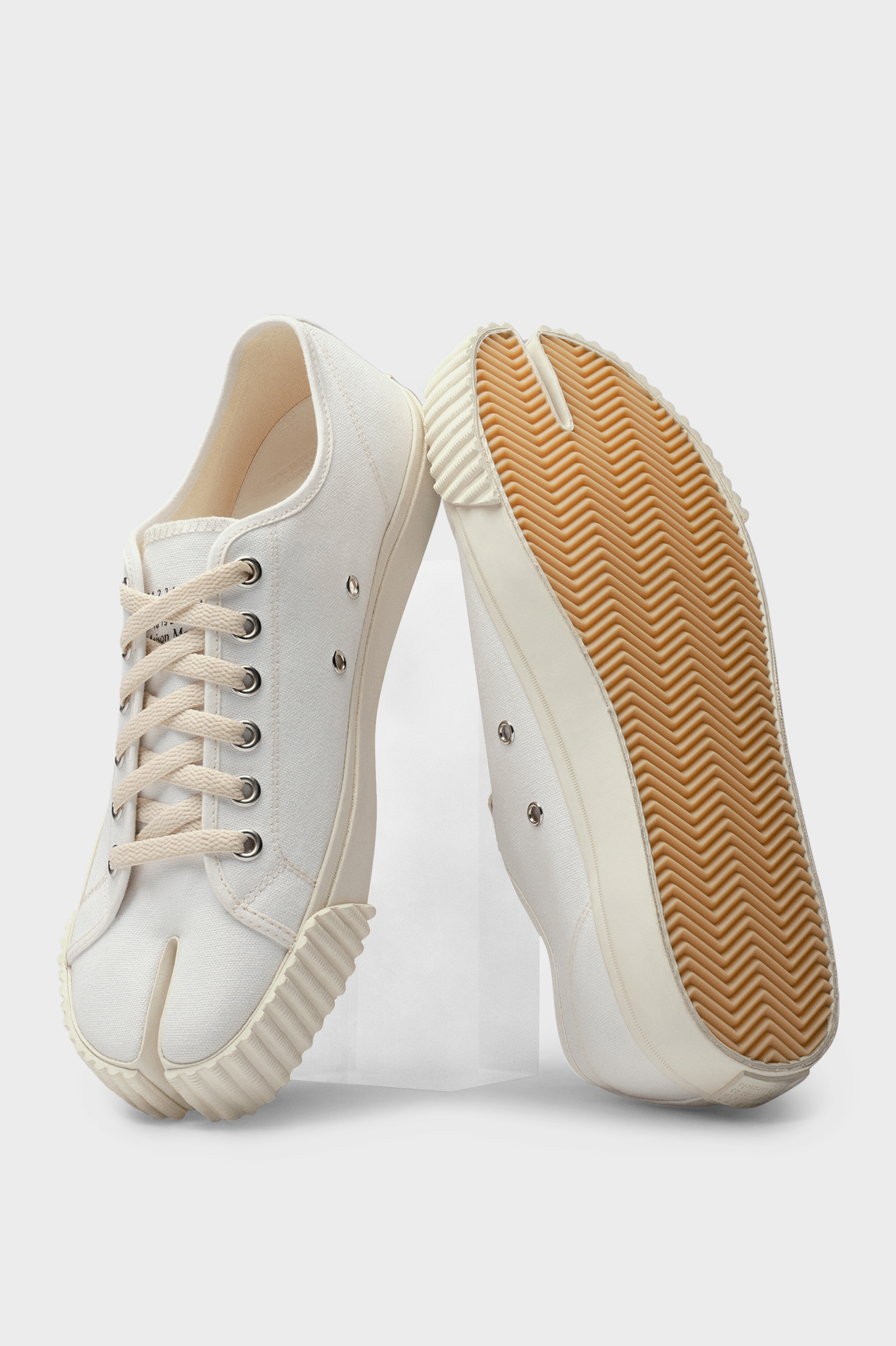 Men's White Cotton Tabi Sneakers | Maison Margiela