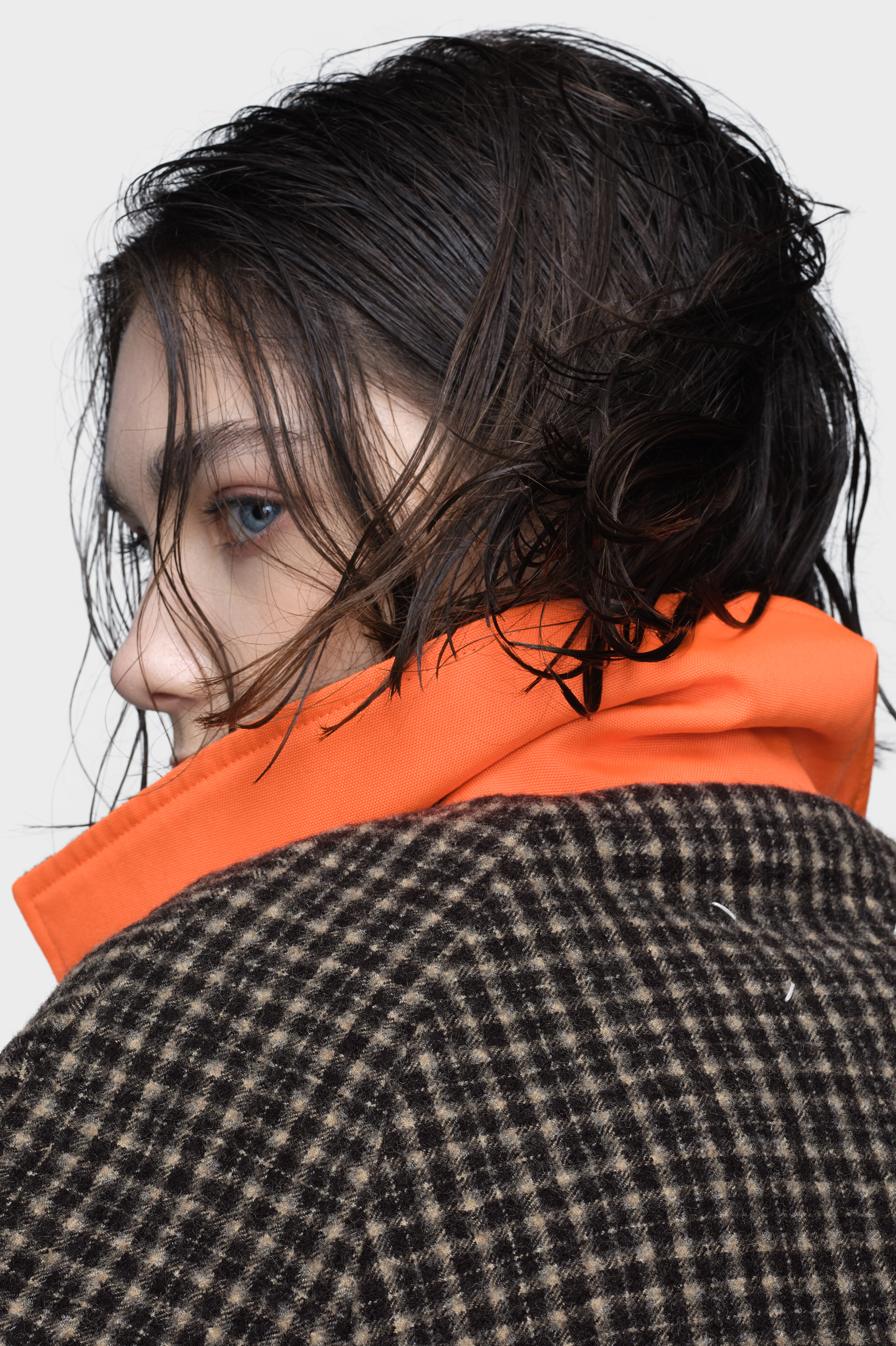 メゾンマルジェラ　リバーシブル　チェックジャケット Women's Orange Reversible Jacket | Maison Margiela