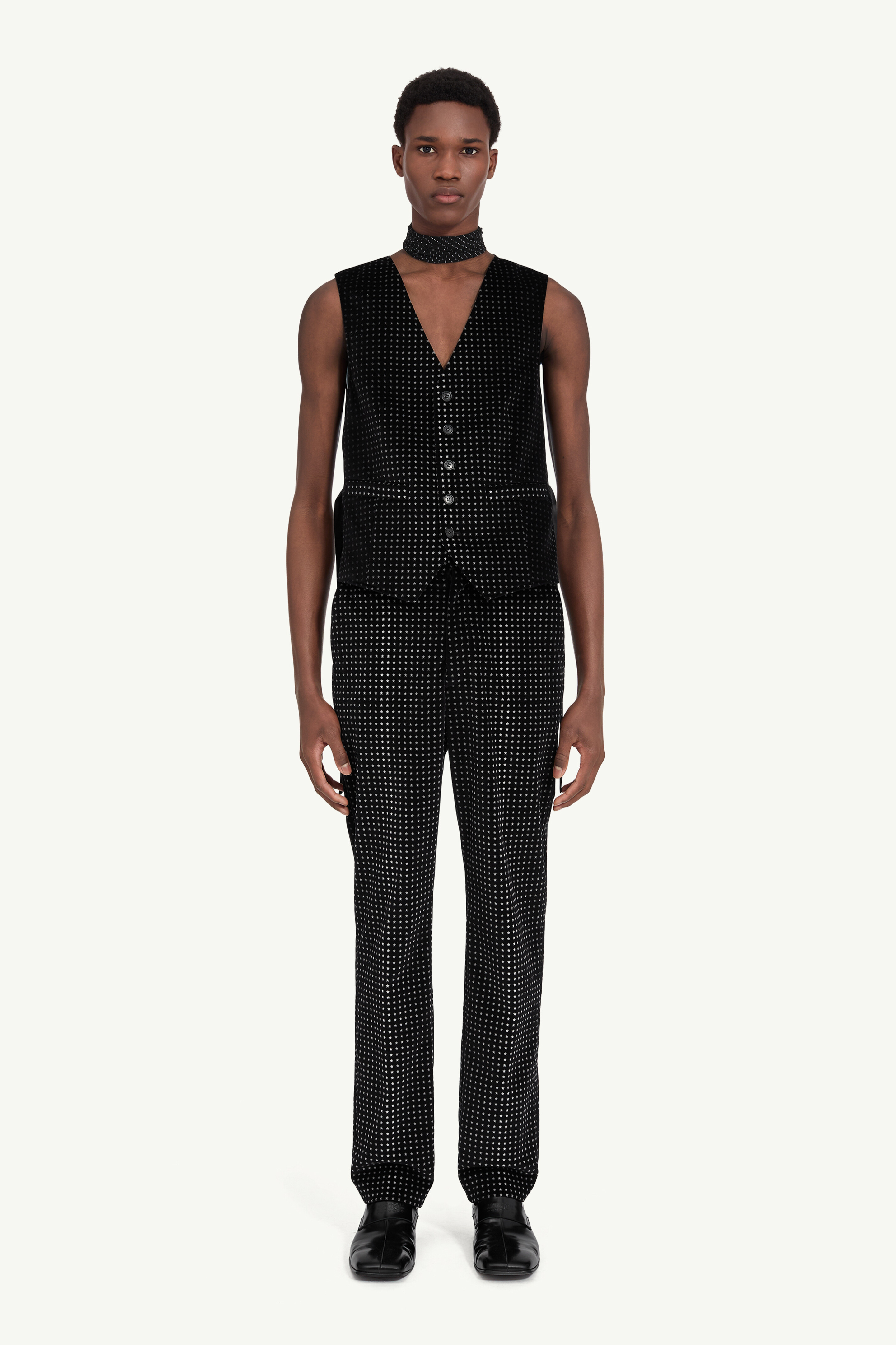 Star velvet waistcoat