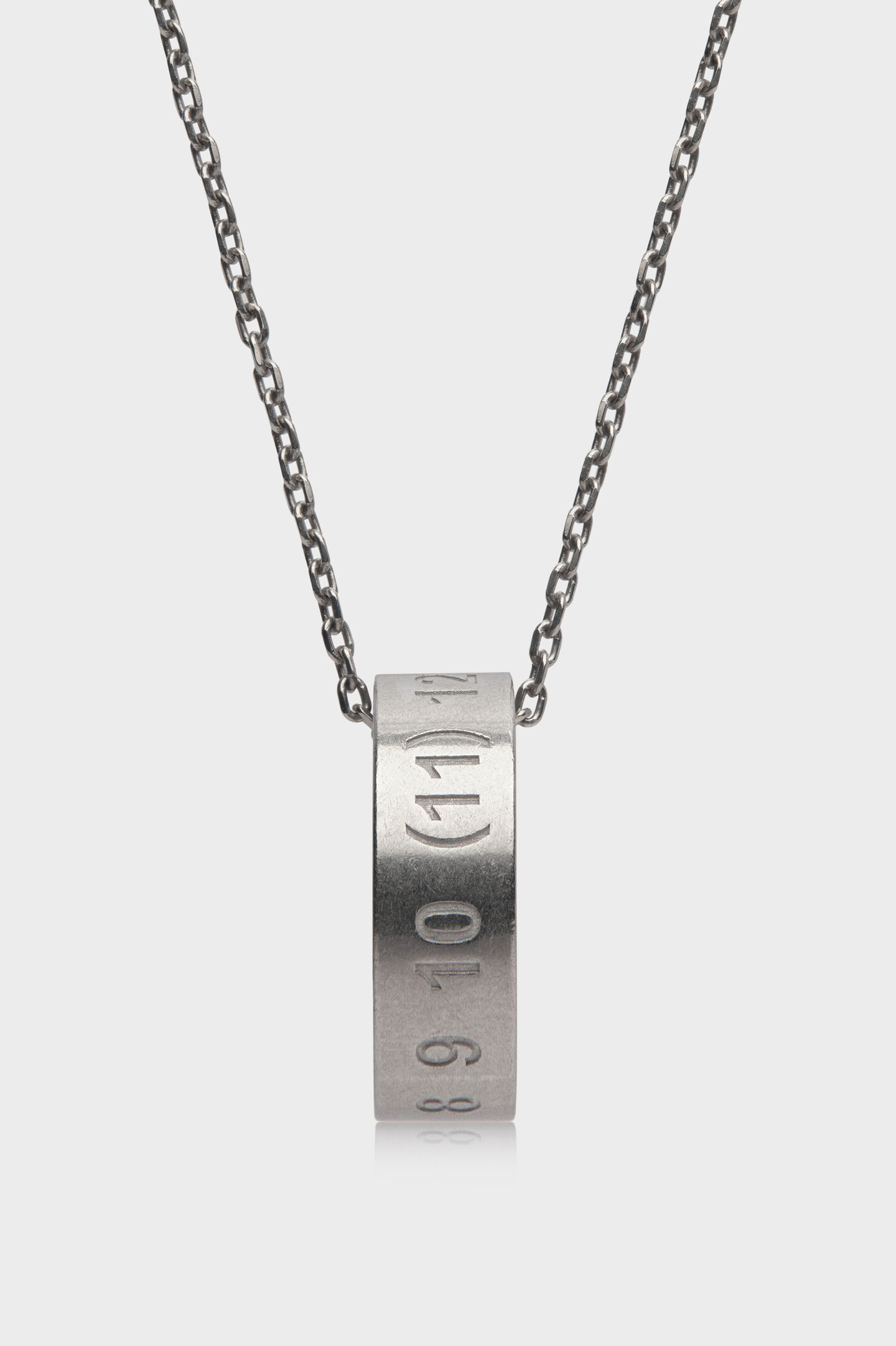 Silver Numeric Ring Necklace | Maison Margiela Official