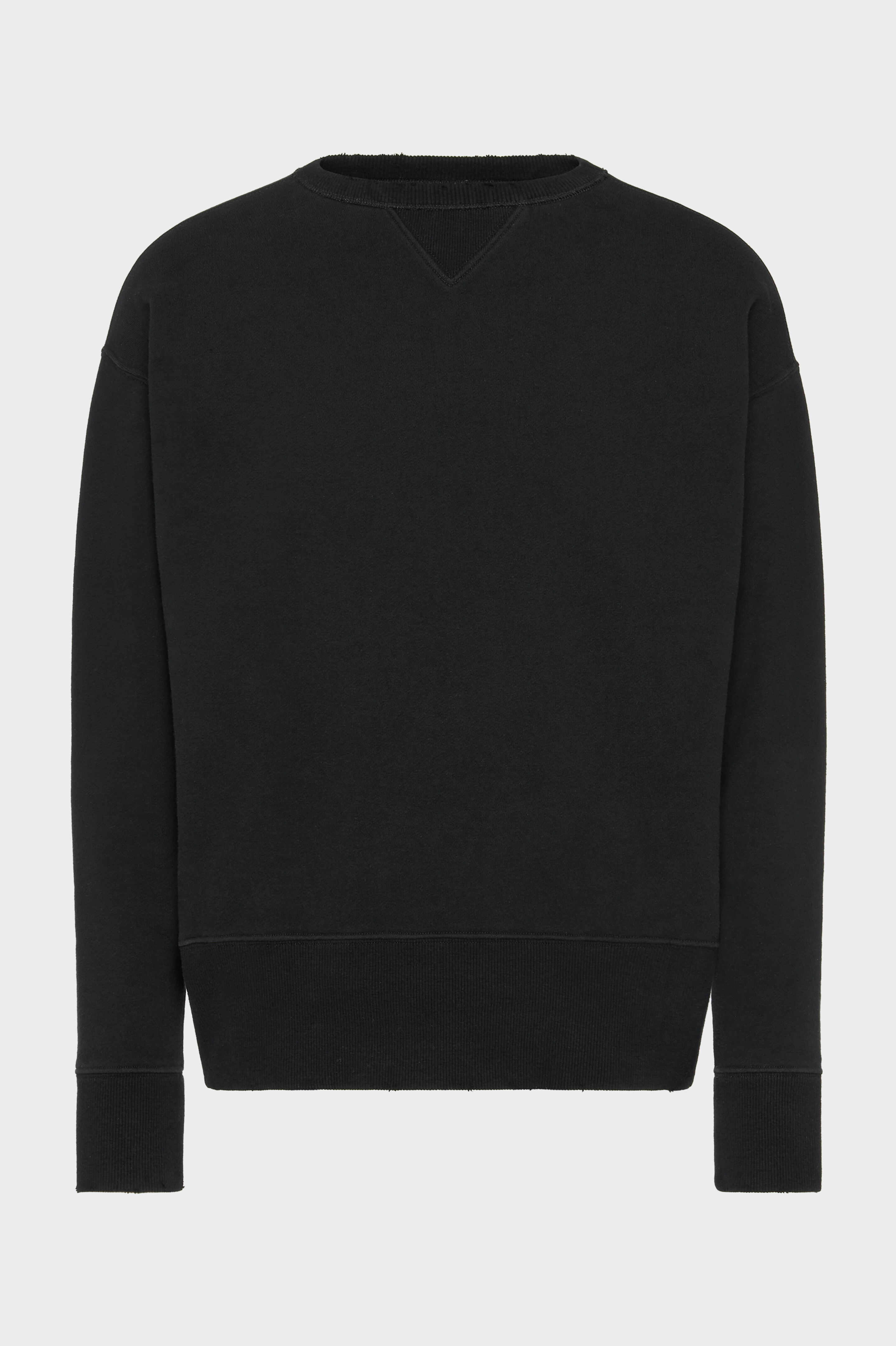 Men's Black Cotton Crewneck Sweater | Maison Margiela