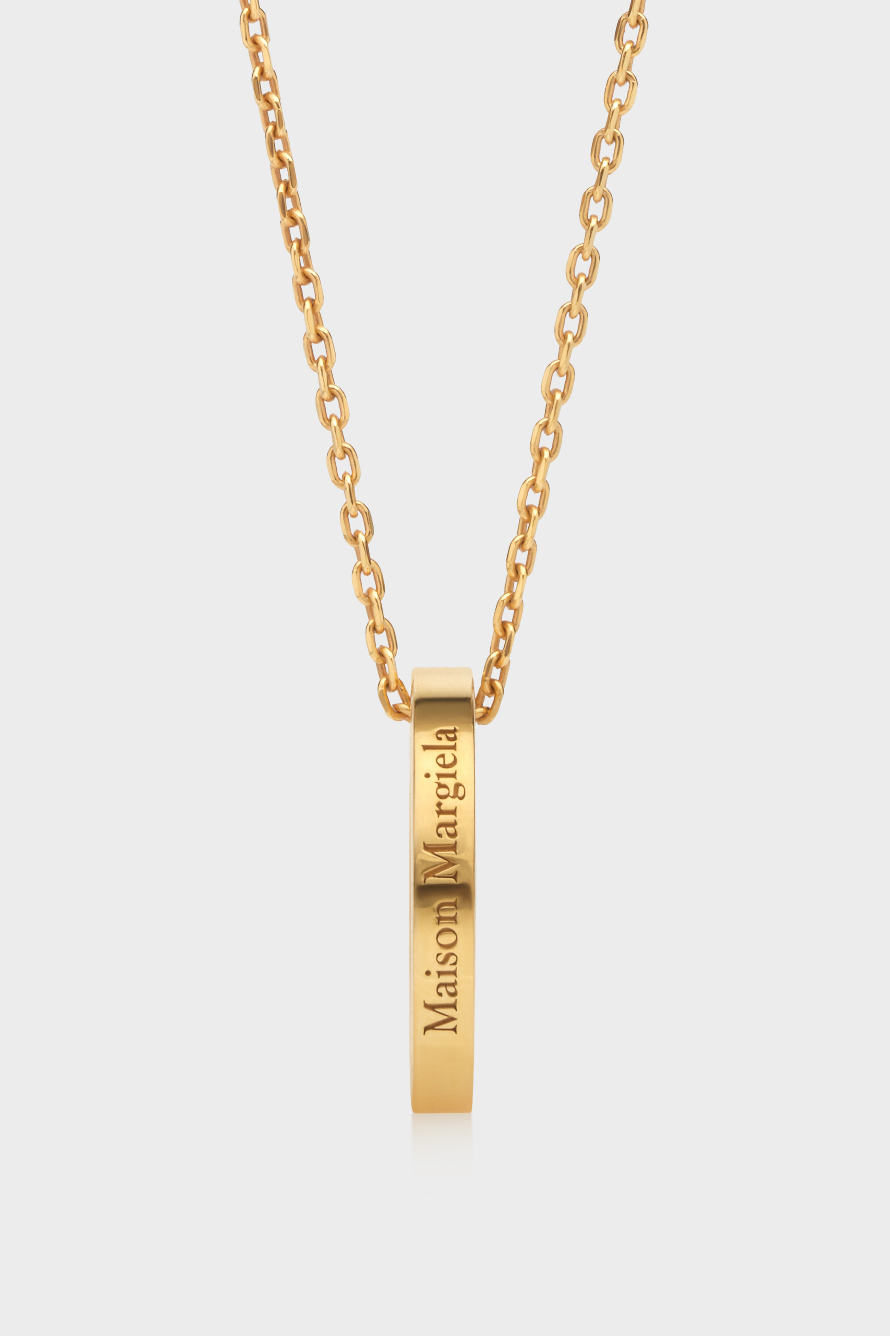 Logo ring pendant necklace