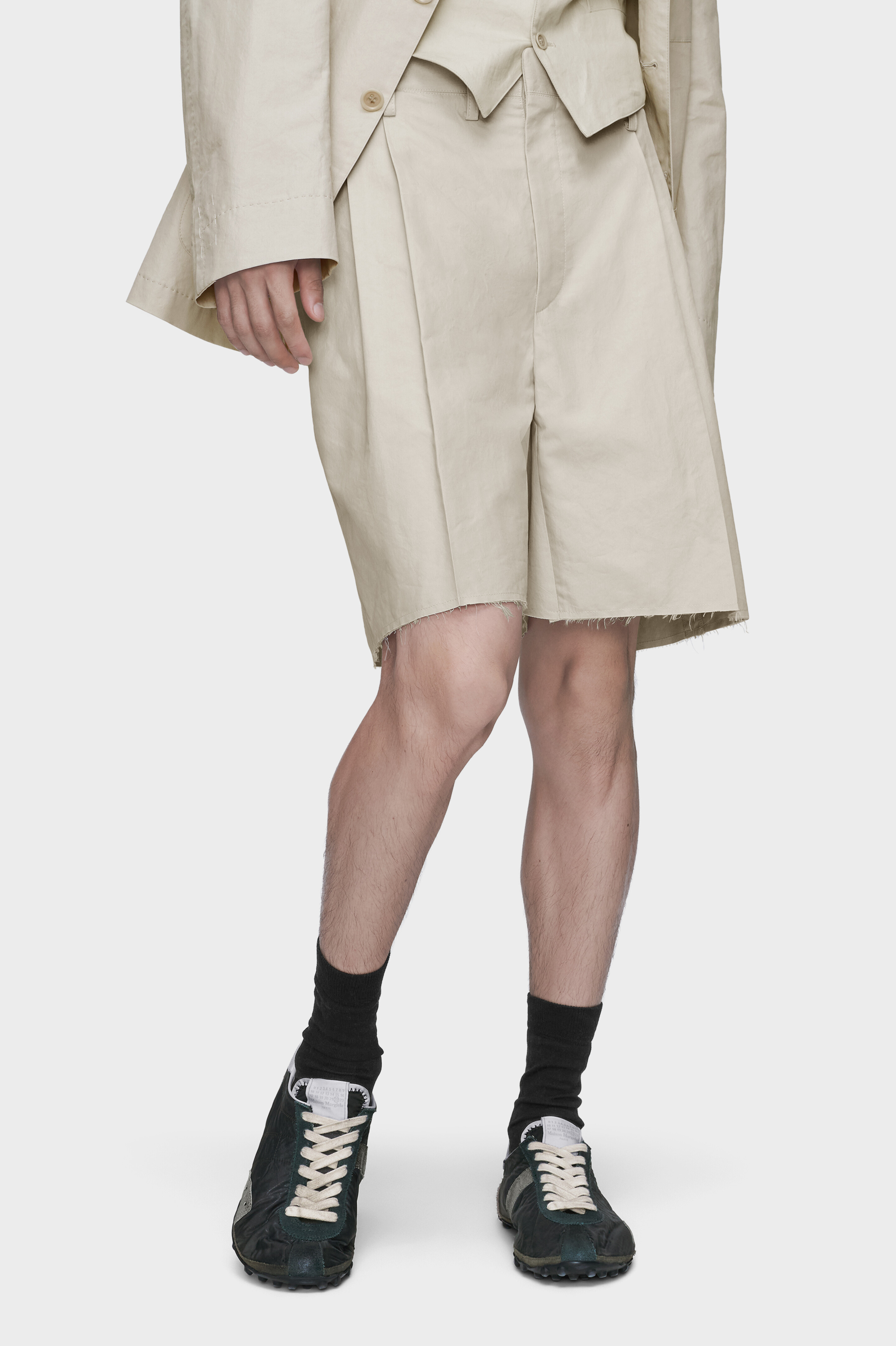 Beige Cotton silk shorts | Maison Margiela Official