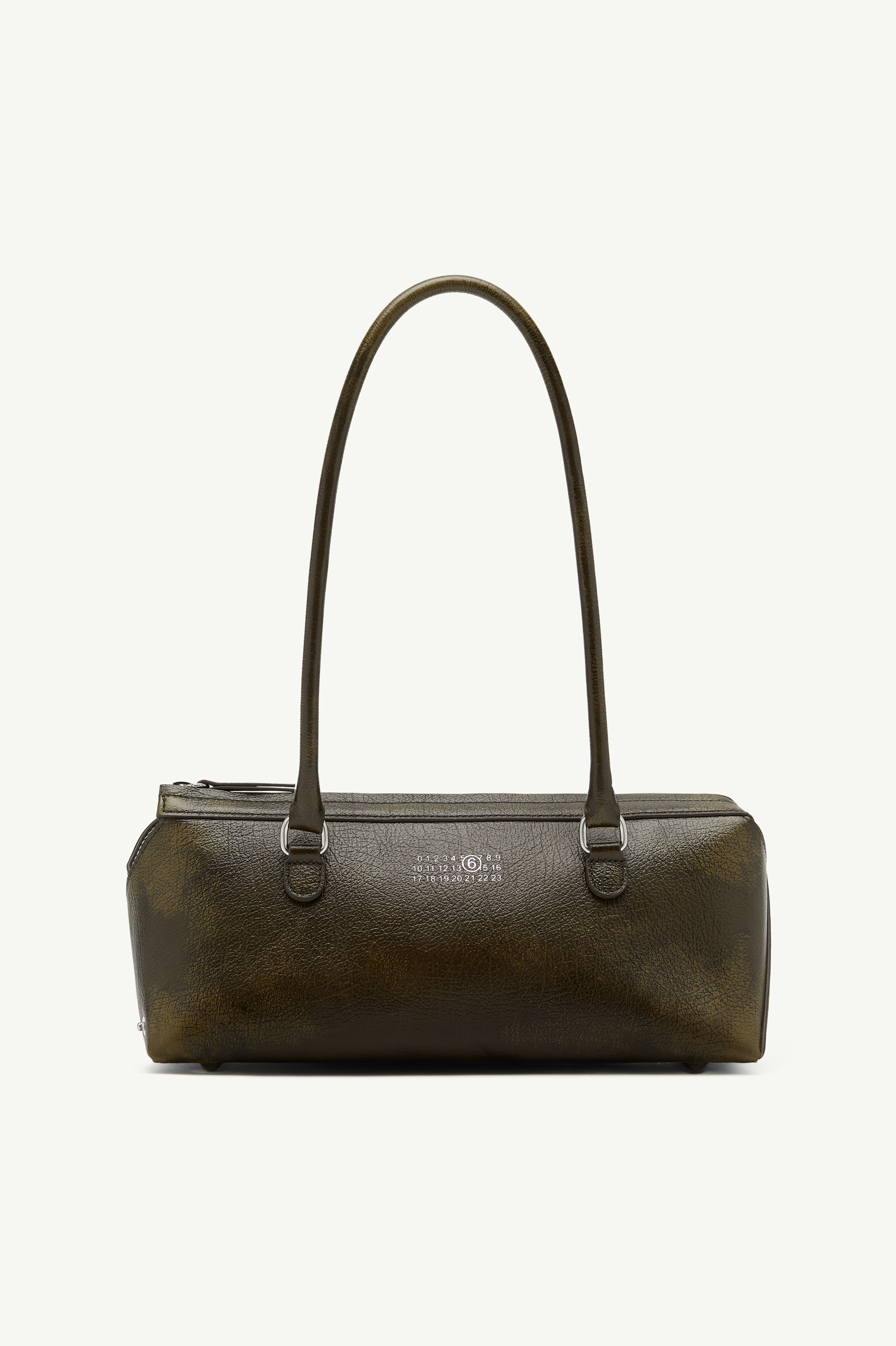 Bauletto Shoulder Bag Medium crackled leather
