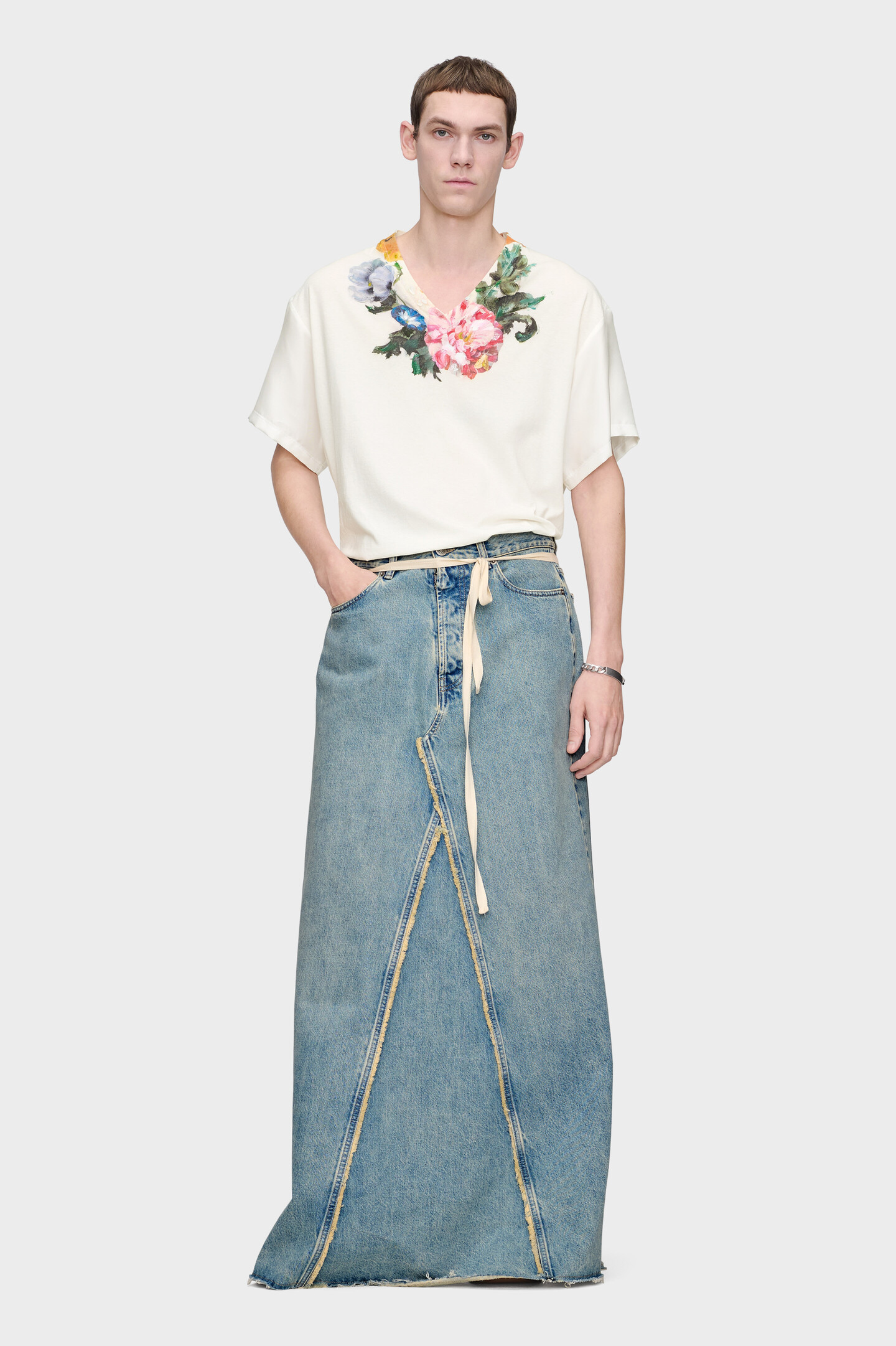 Flower Print Jersey T-Shirt