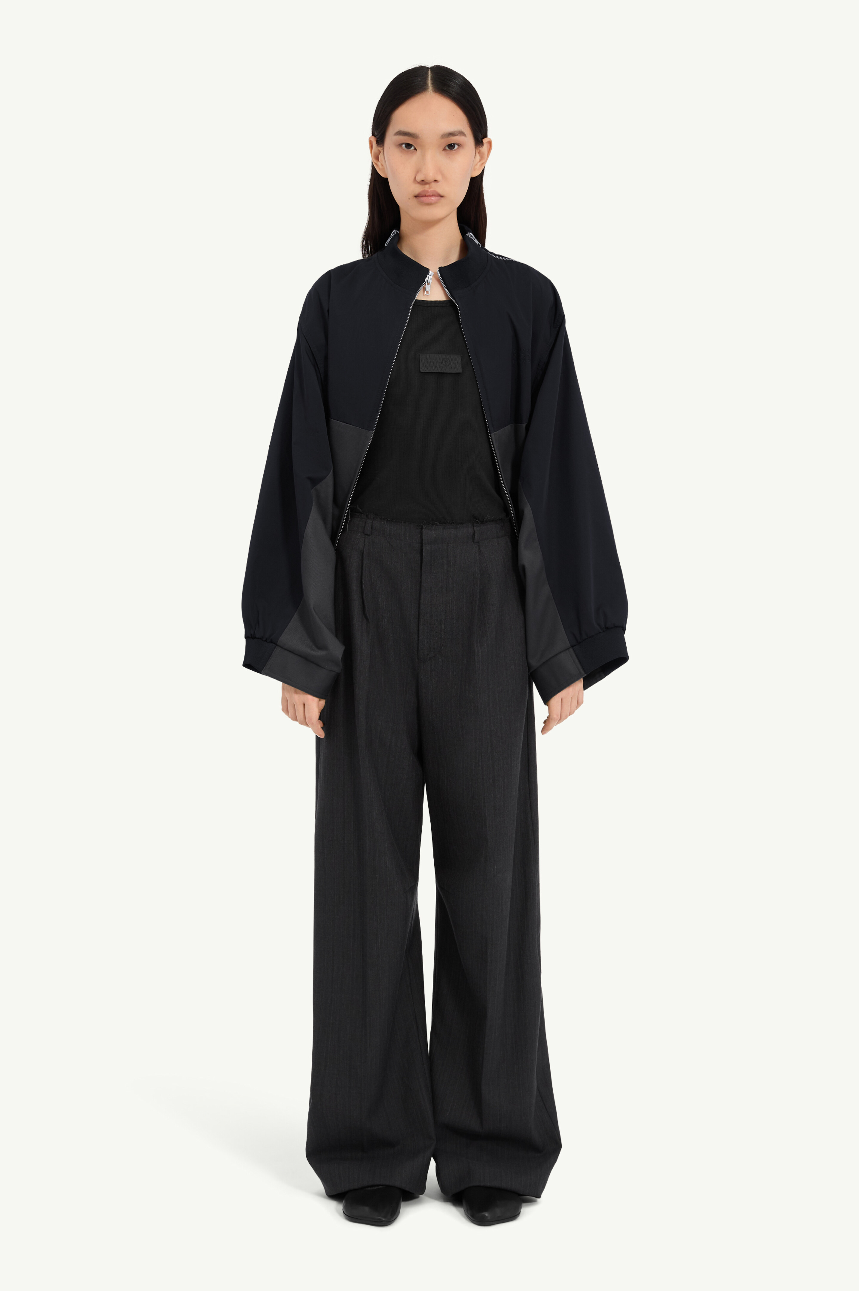 ミラード ツートーン ジップジャケット