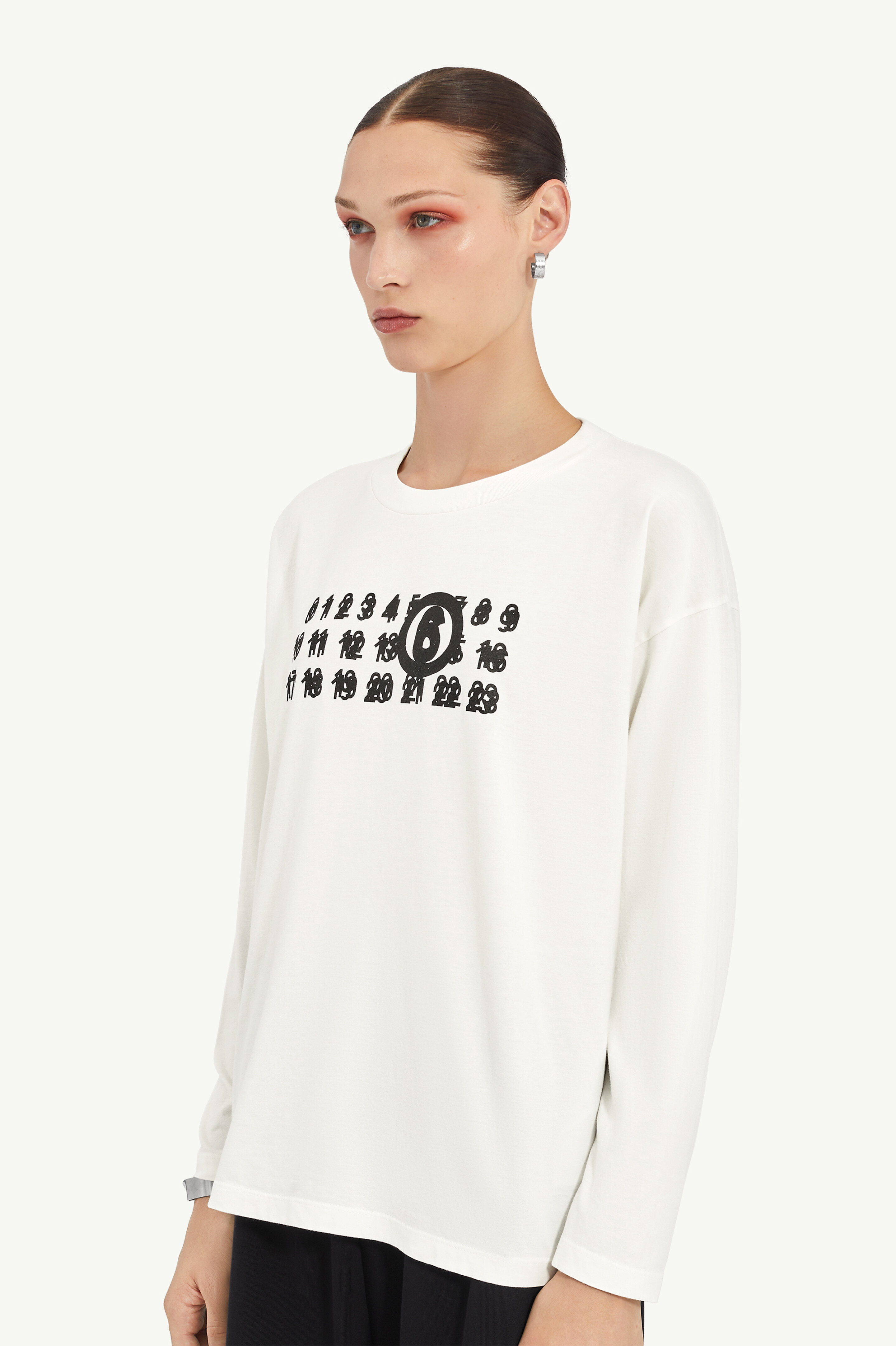 Long-sleeve 3-layers print T-shirt