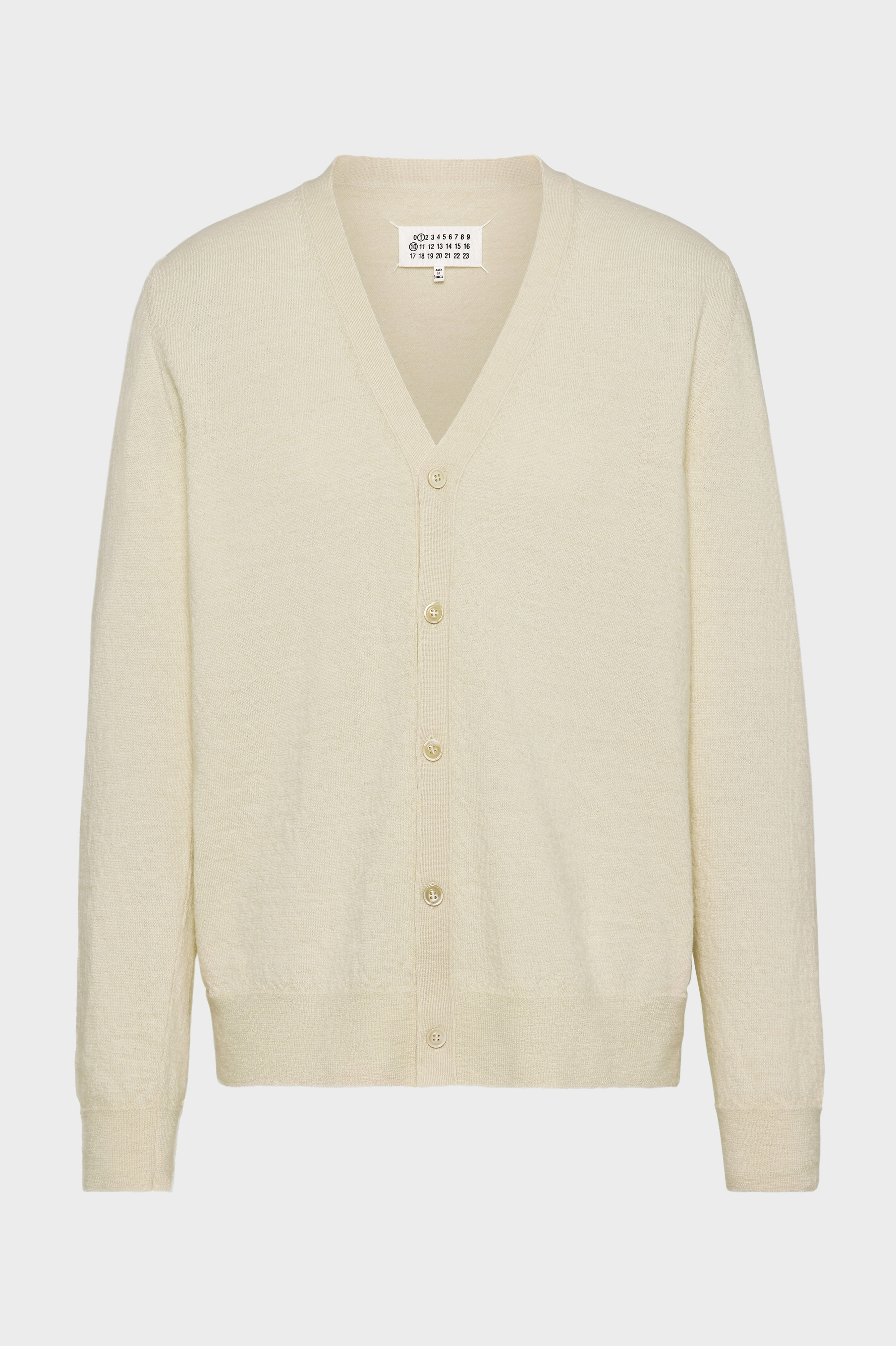 Elbow patch wool cardigan