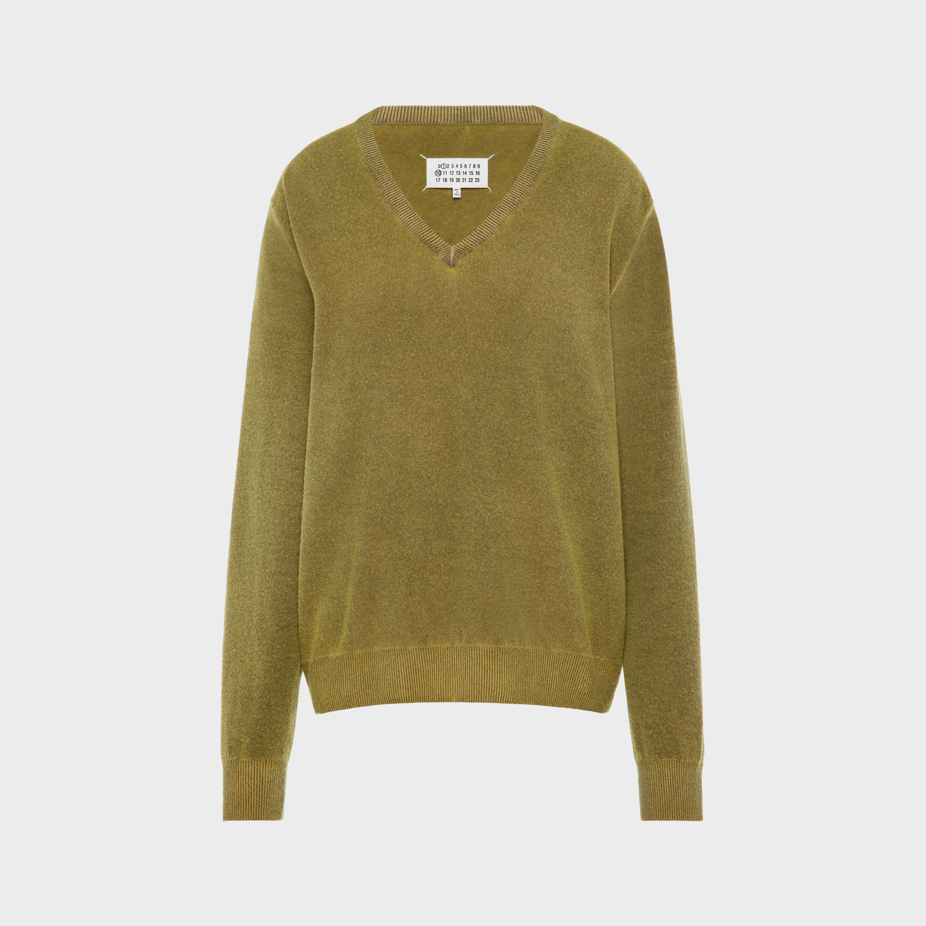 Virgin wool V-neck sweater