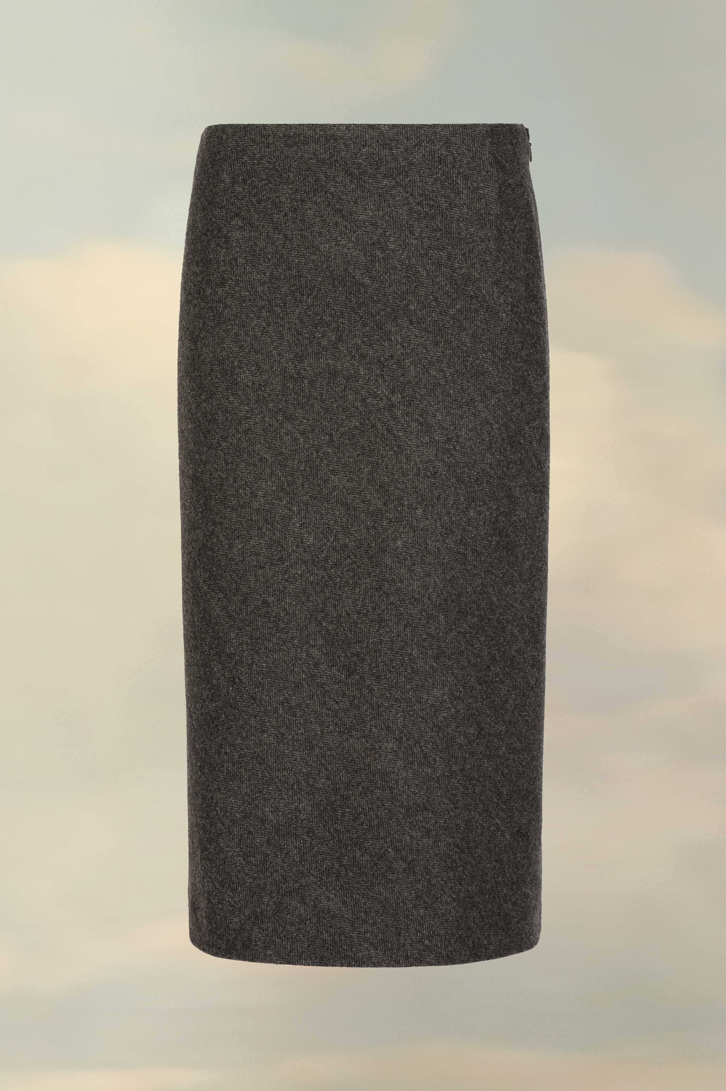 ★Maison Margiela★ マルジェラ ヘリボーンAラインスカート Grey Wool A-Line Midi Skirt | Maison Margiela