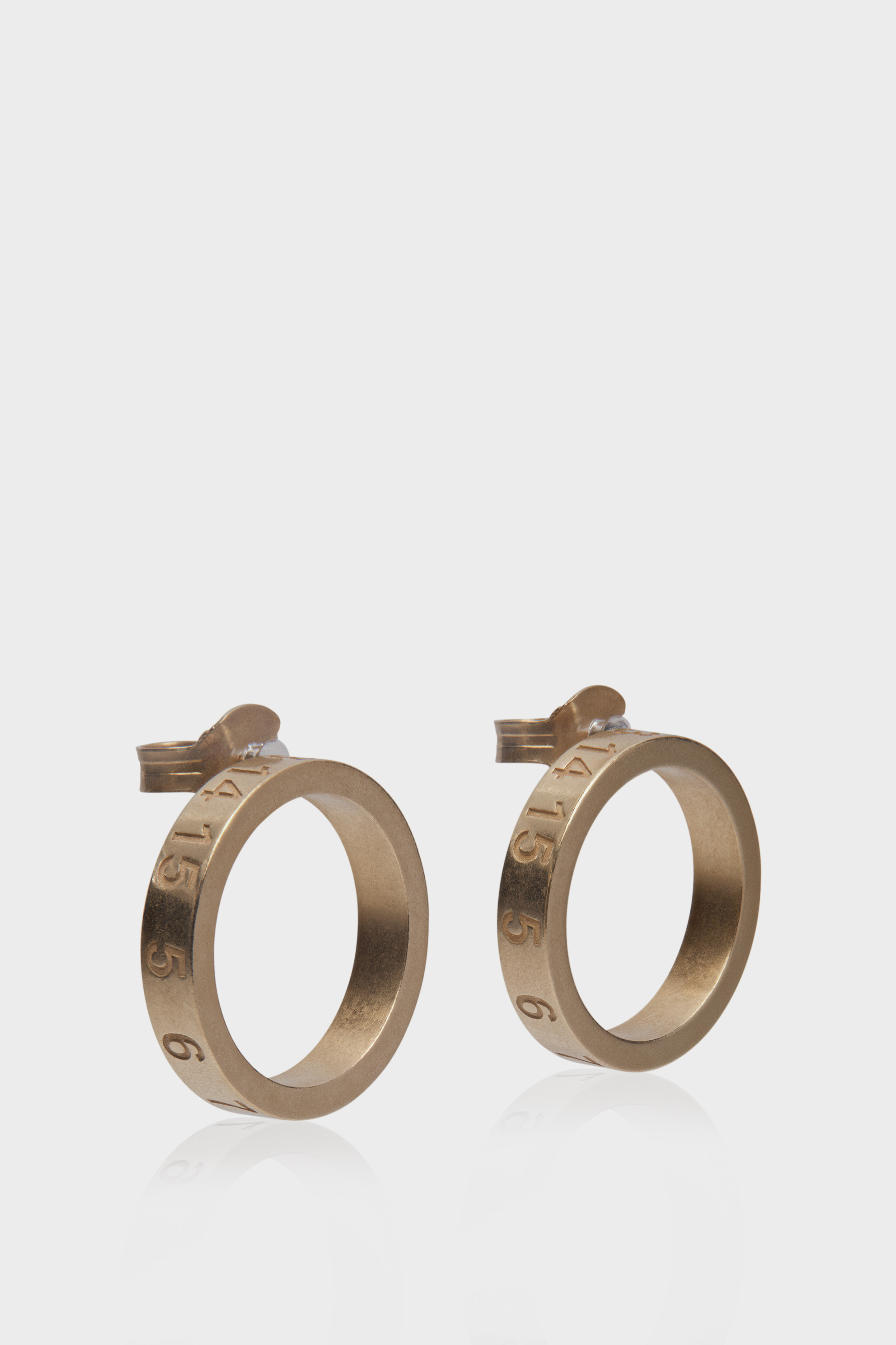 Silver Hoop Earrings Thick - Numerical | Maison Margiela