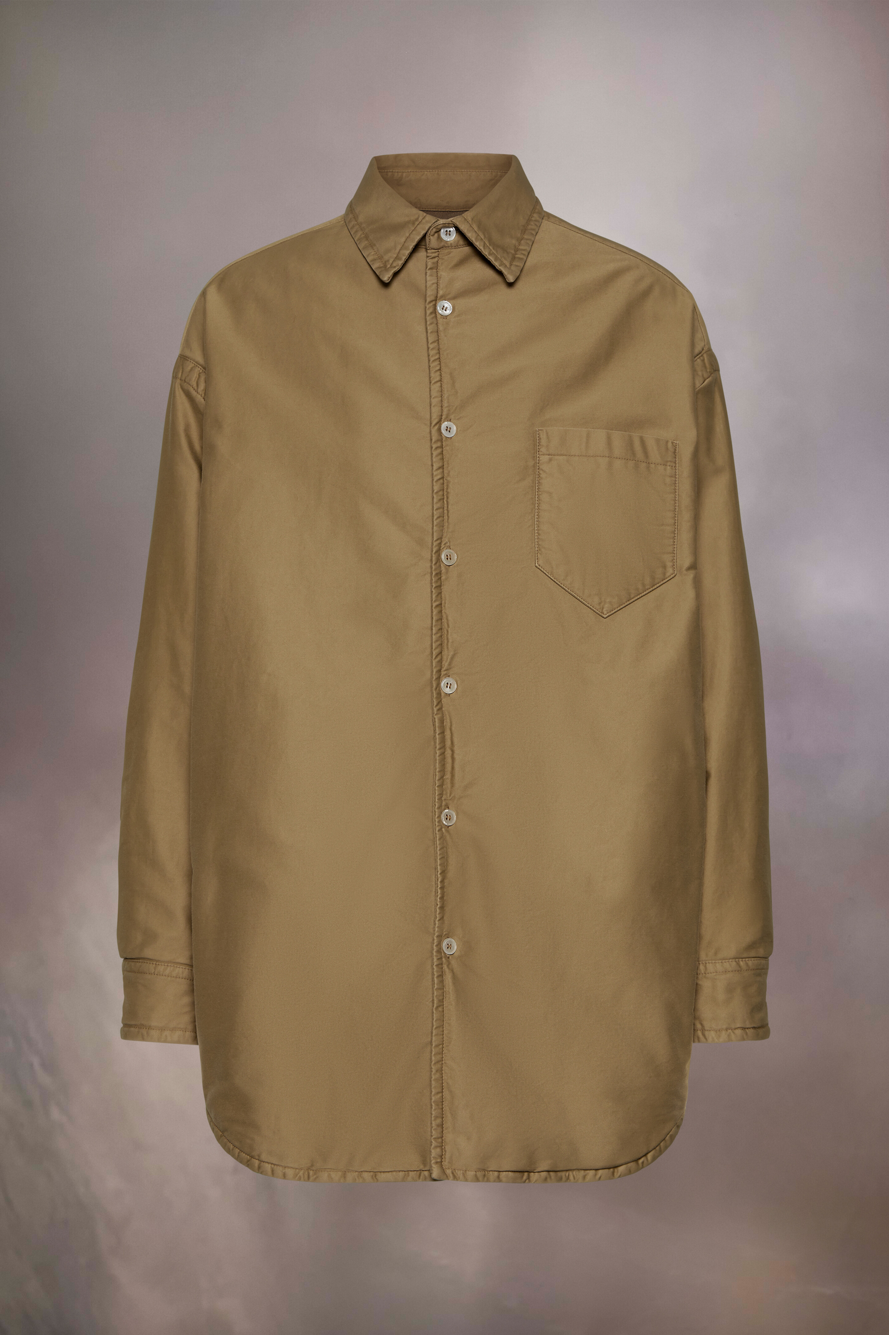maison margiela Chemise rembourrée en satin de coton