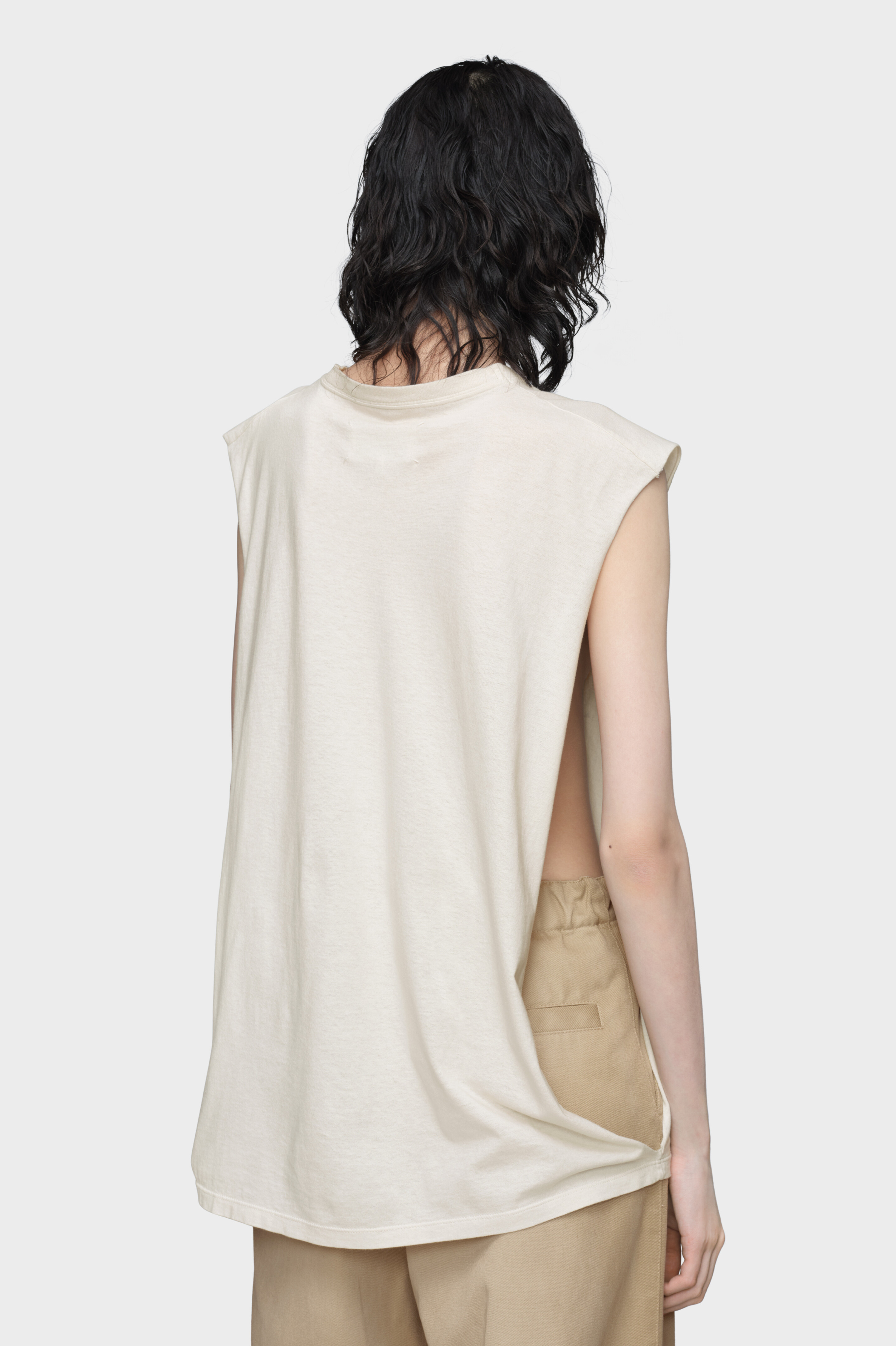 Women's Yellow Cotton Sleeveless Top | Maison Margiela