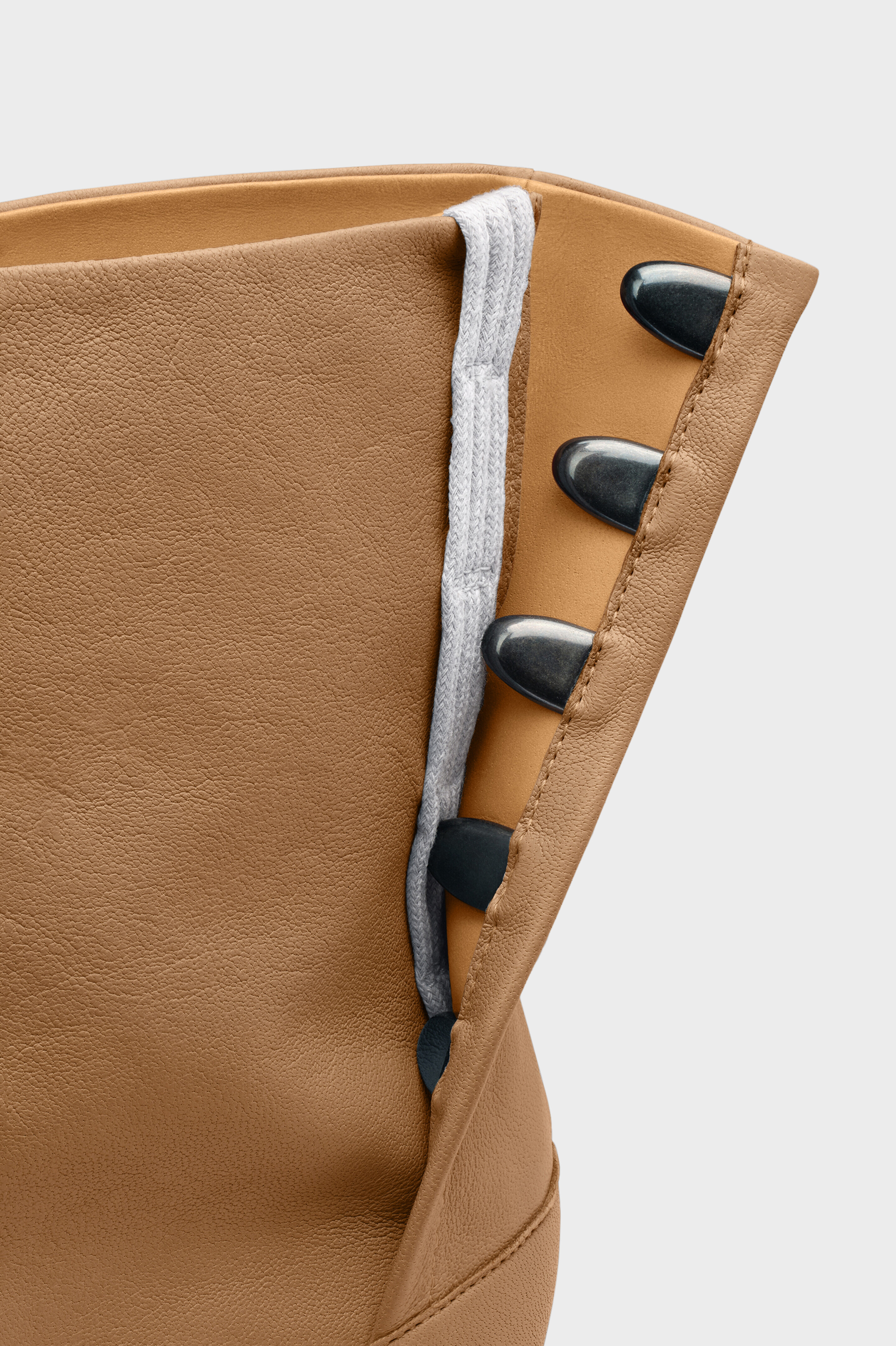 Women's Brown Lambskin Leather Tabi Ankle Boots