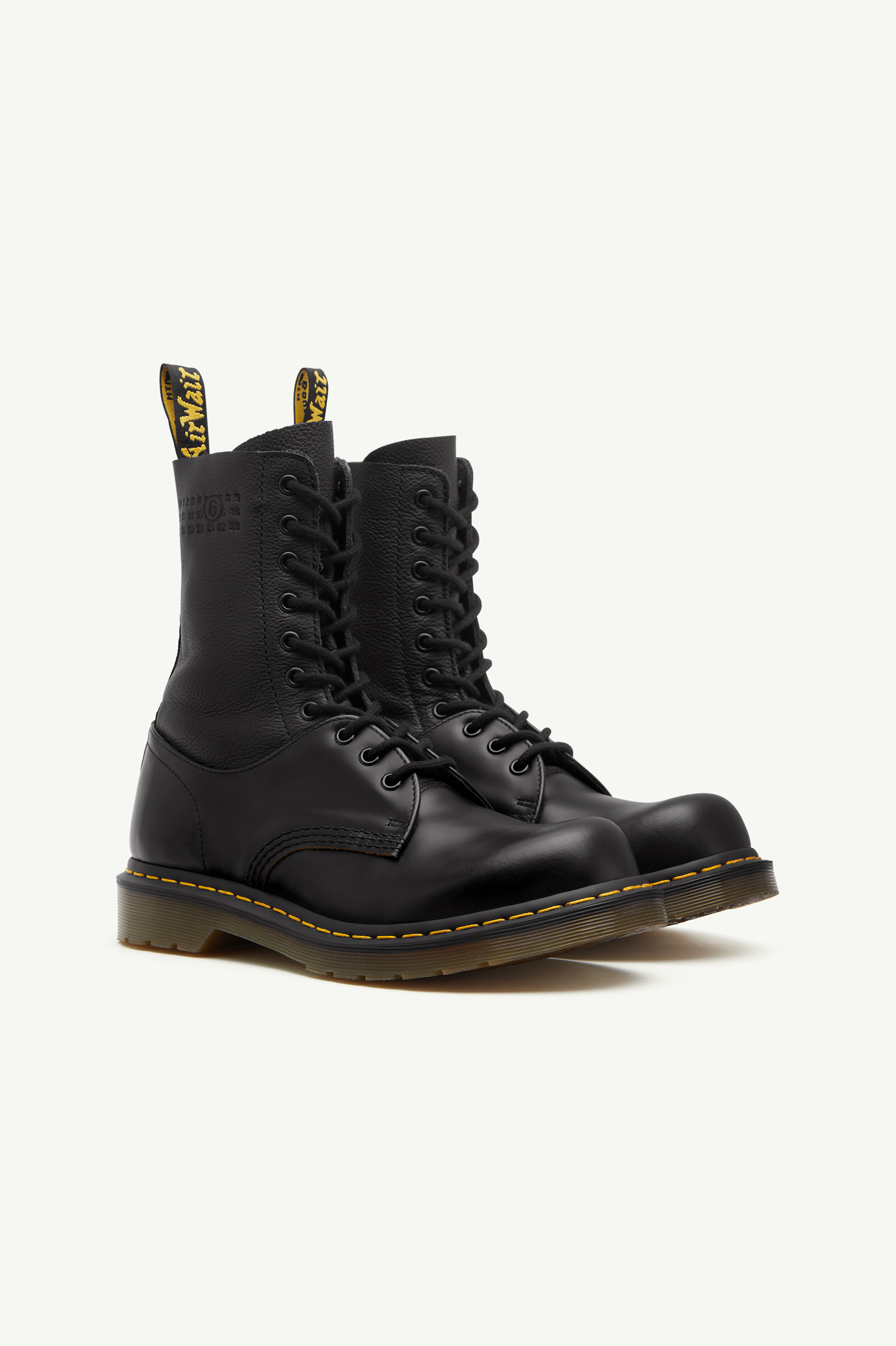 MM6×Dr. Martens 10ホールブーツ UK8 MM6 x Dr. Martens / 10 EYE - TWISTED AND REIMAGINED Black