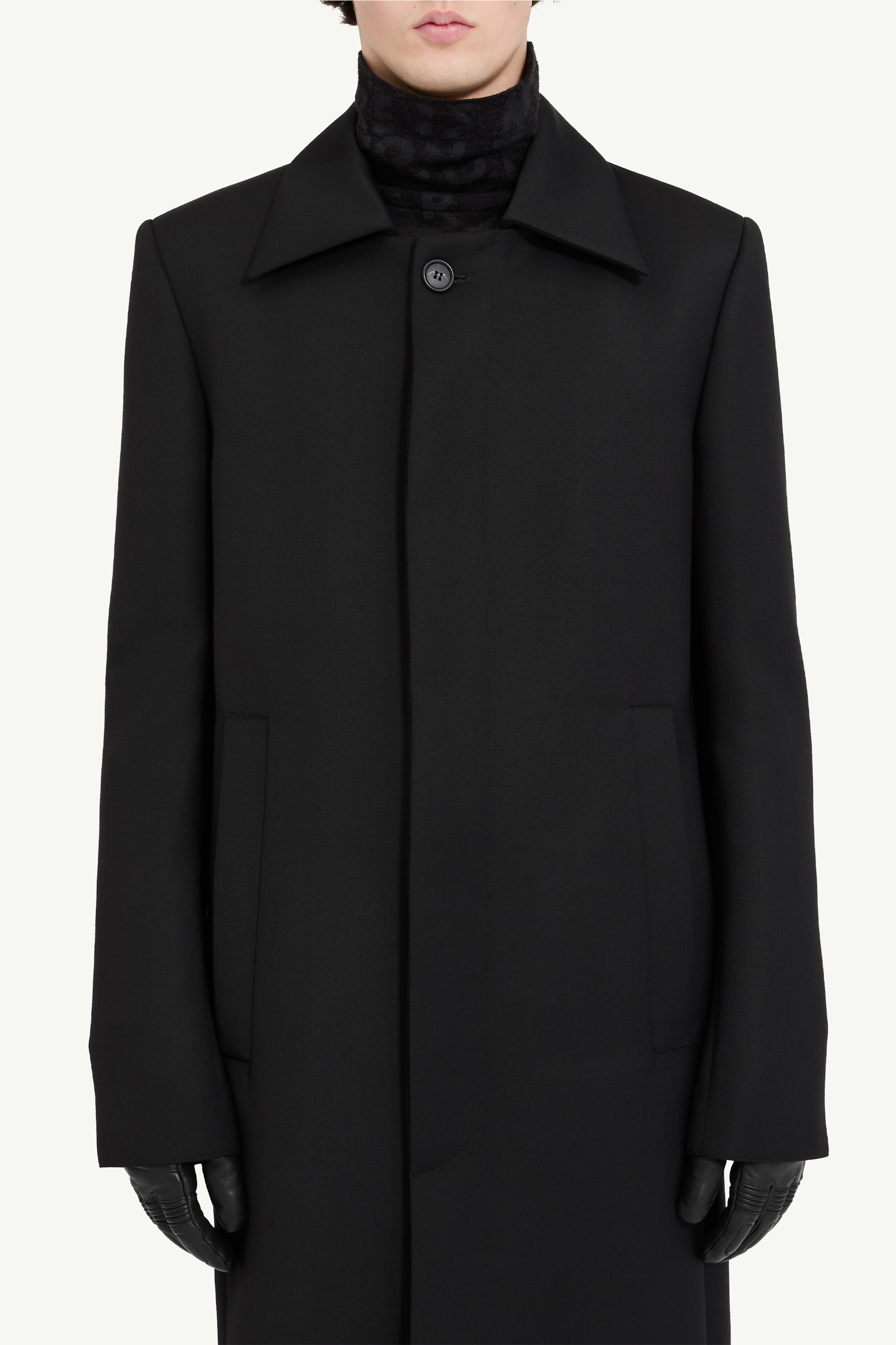 MM 6 ブラック　ウール　コート Men's Wool Tailored Coat | MM6