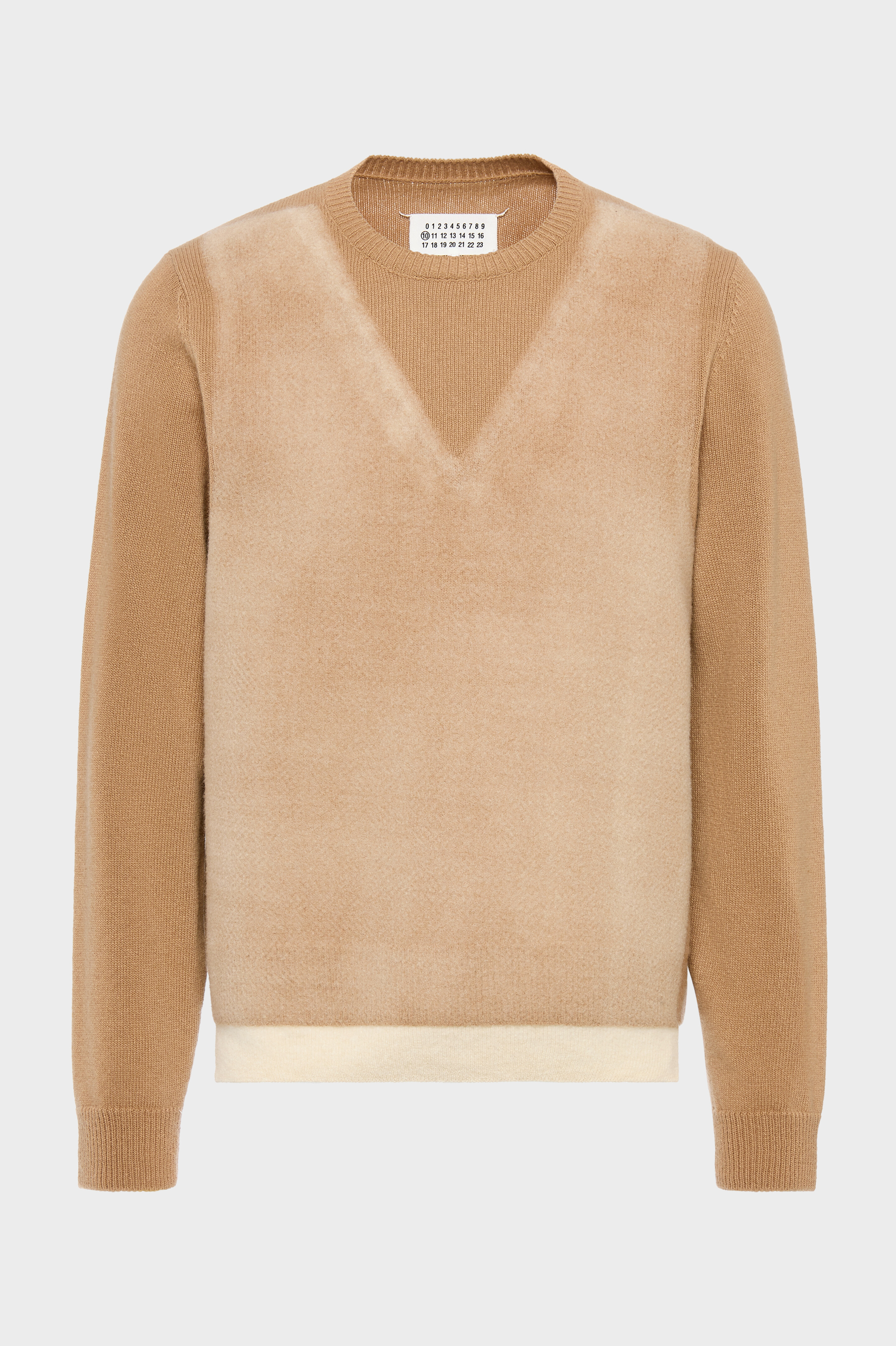 Fused Knit Wool Crewneck Sweater