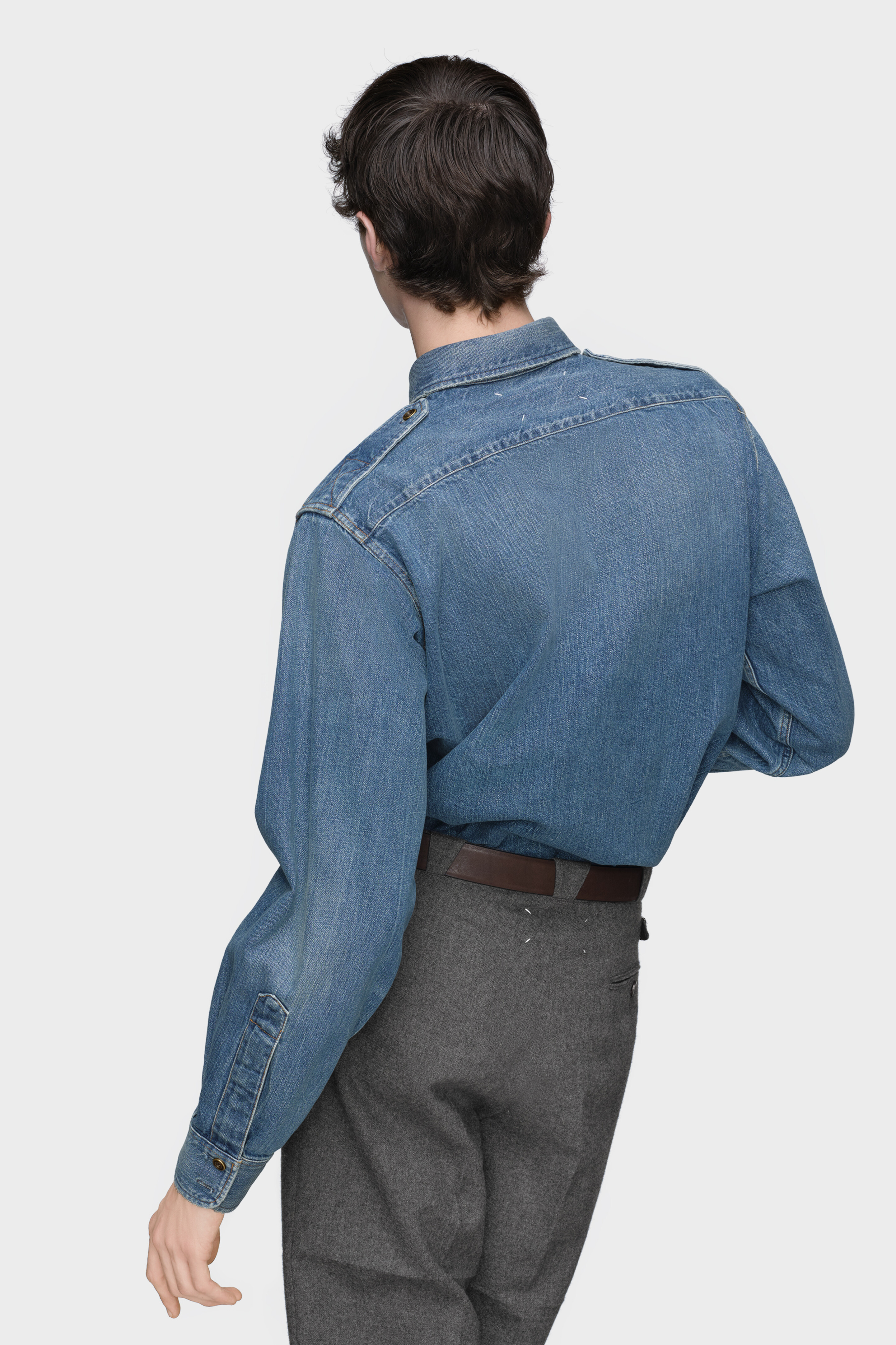Men's Blue Cotton Denim Shirt | Maison Margiela