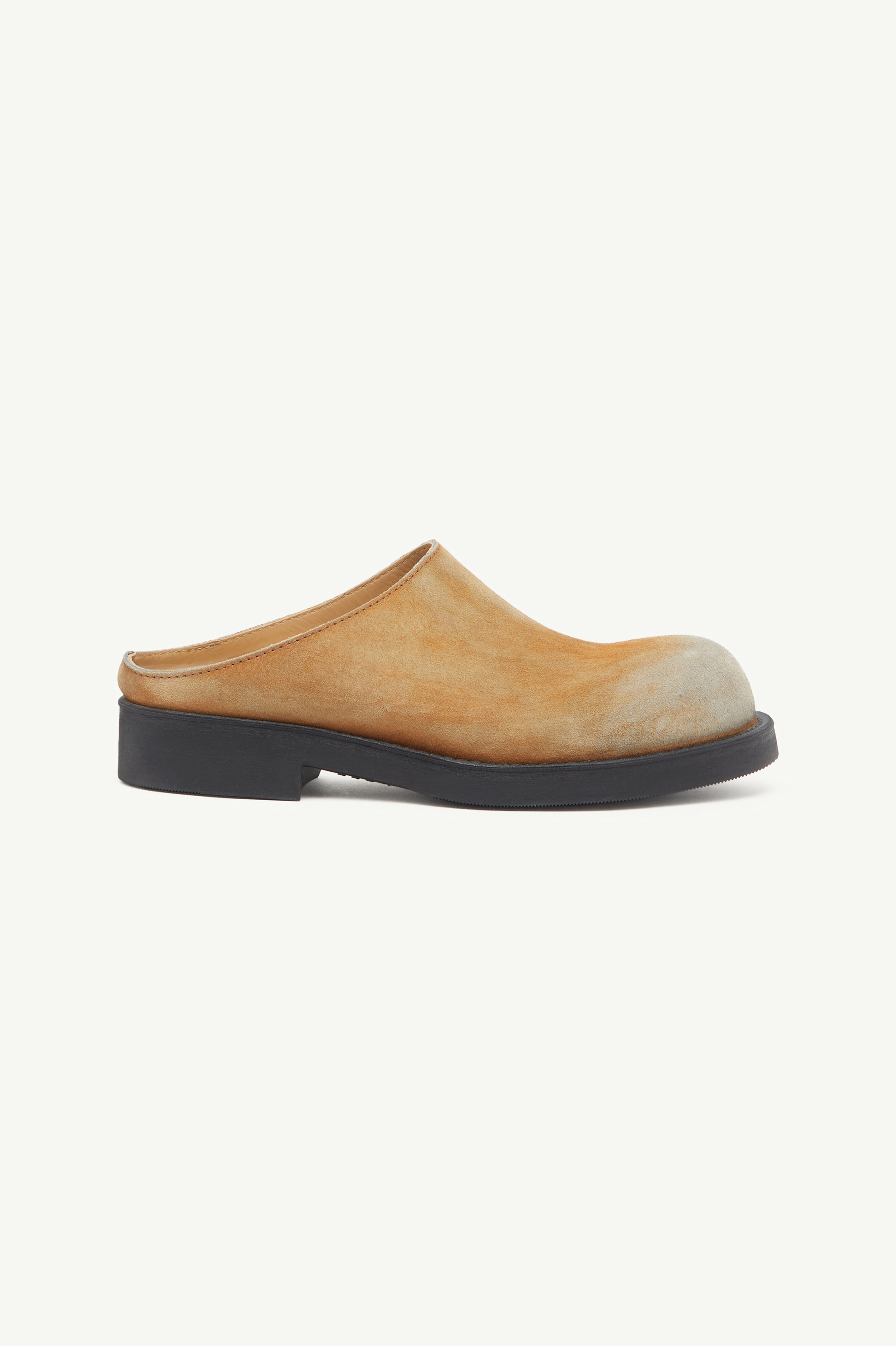 Washed suede Biker mules