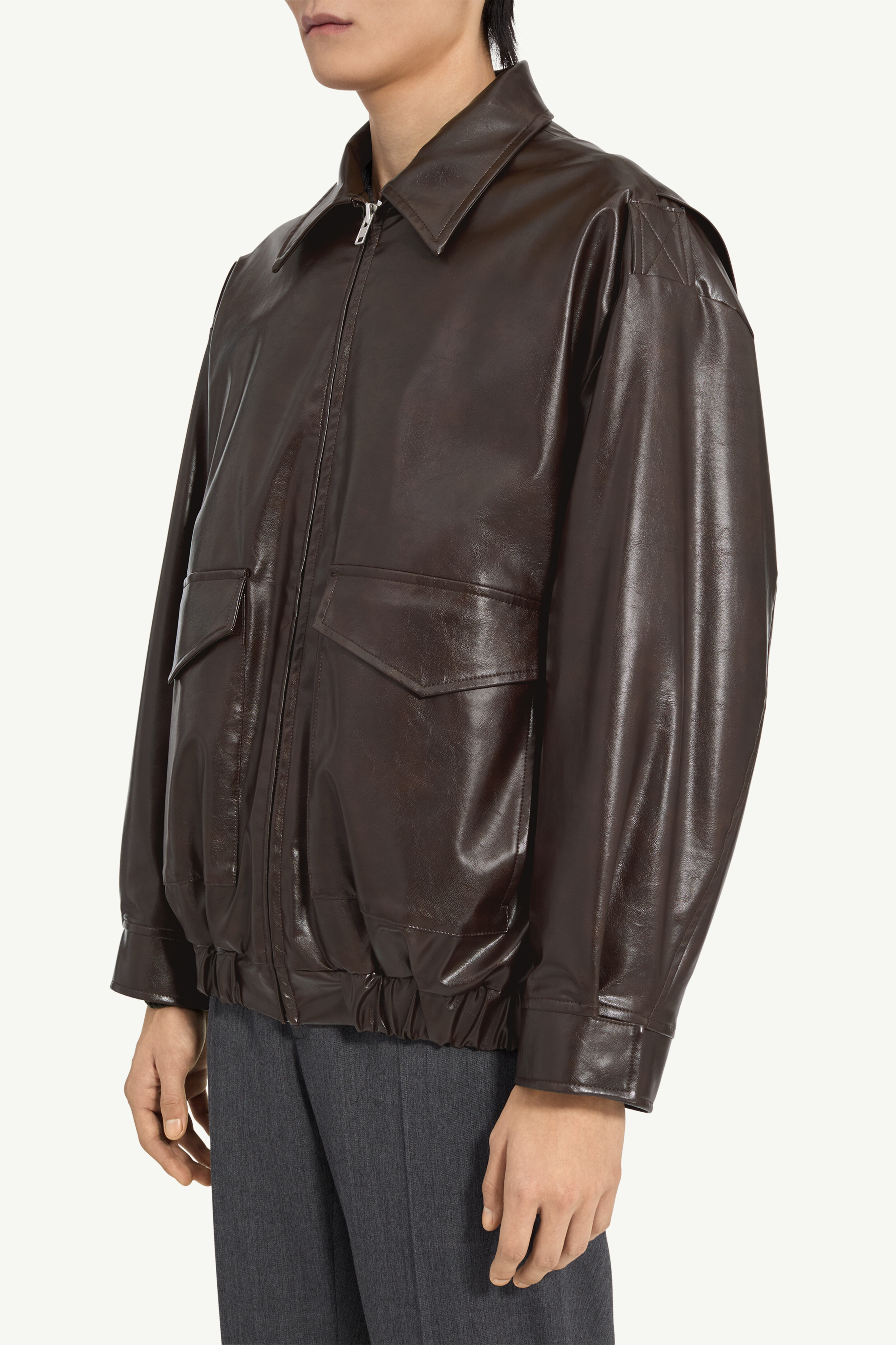 Men's Viscose Faux Leather Jacket | MM6