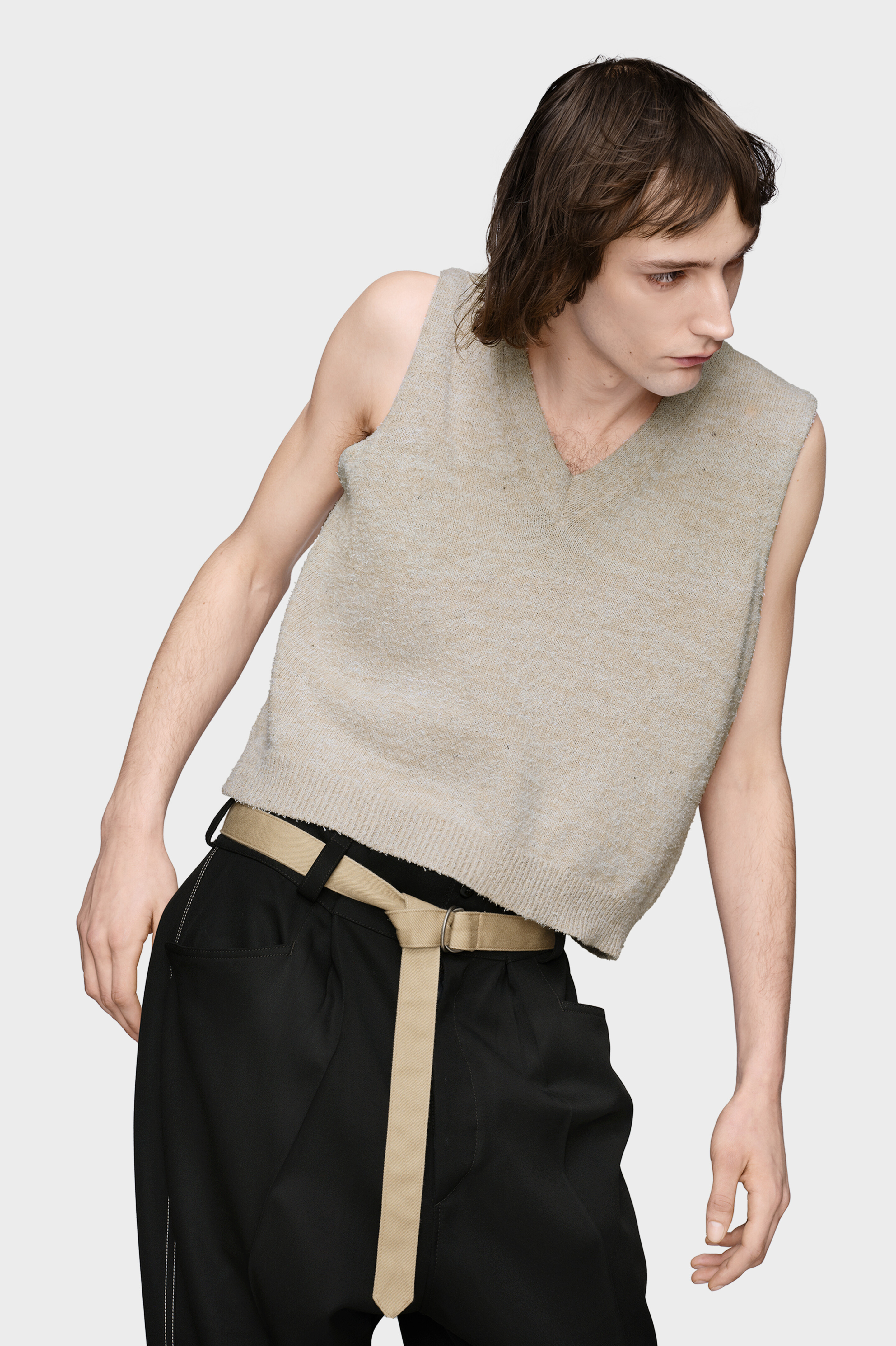 Men's Blue Cotton Knit Vest | Maison Margiela