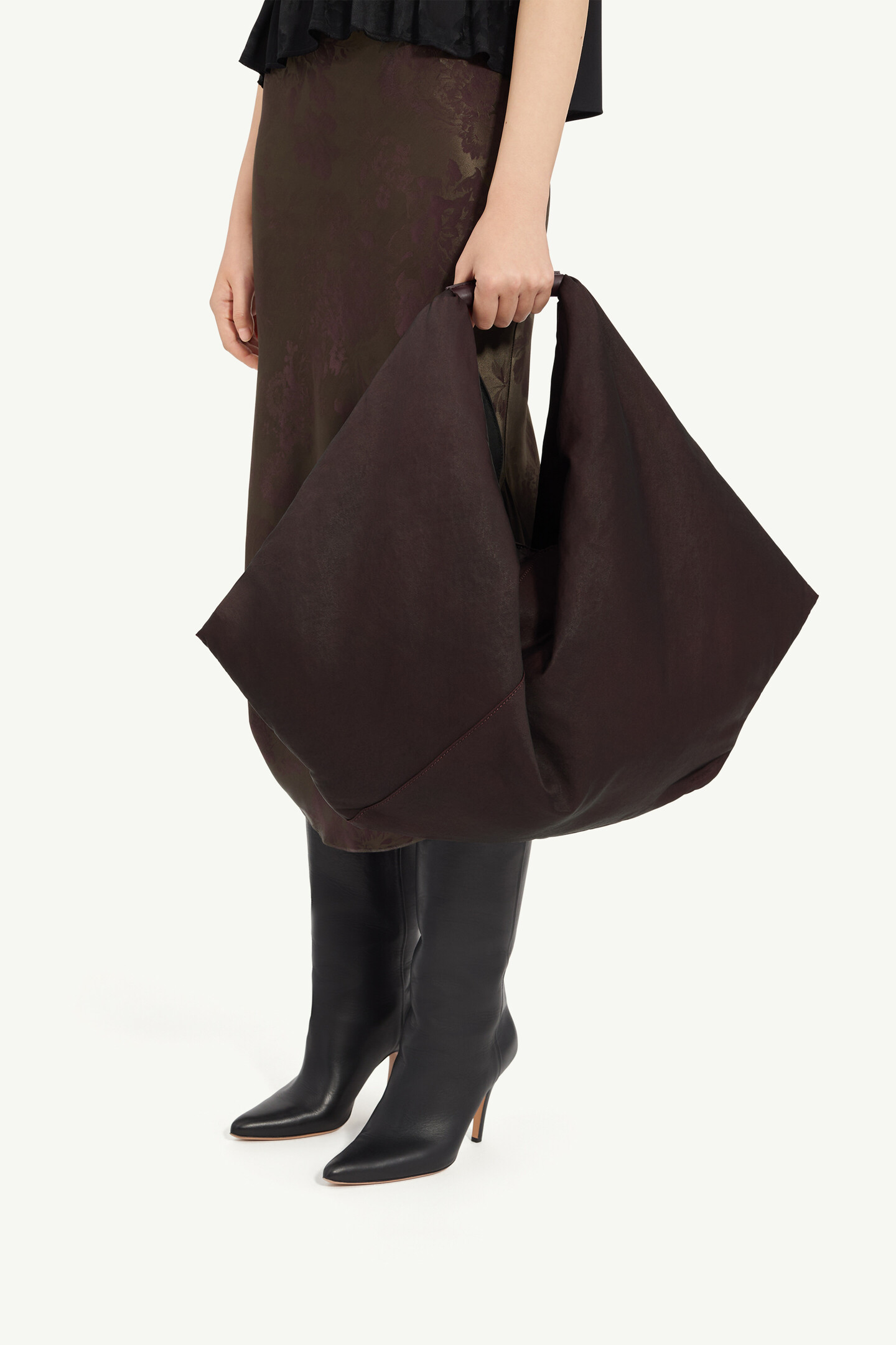 Cotton-Viscose Japanese Draped Tote | MM6