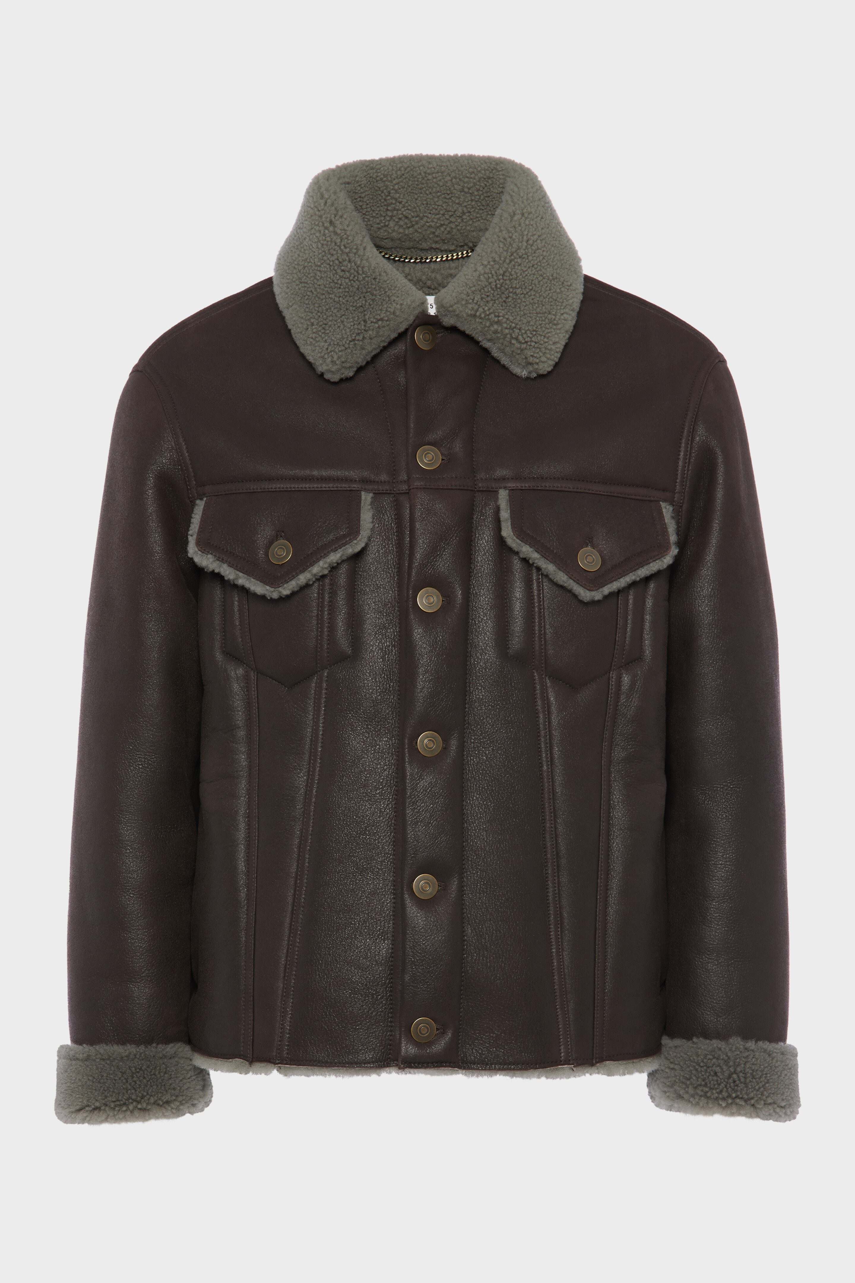 Waxed shearling jacket