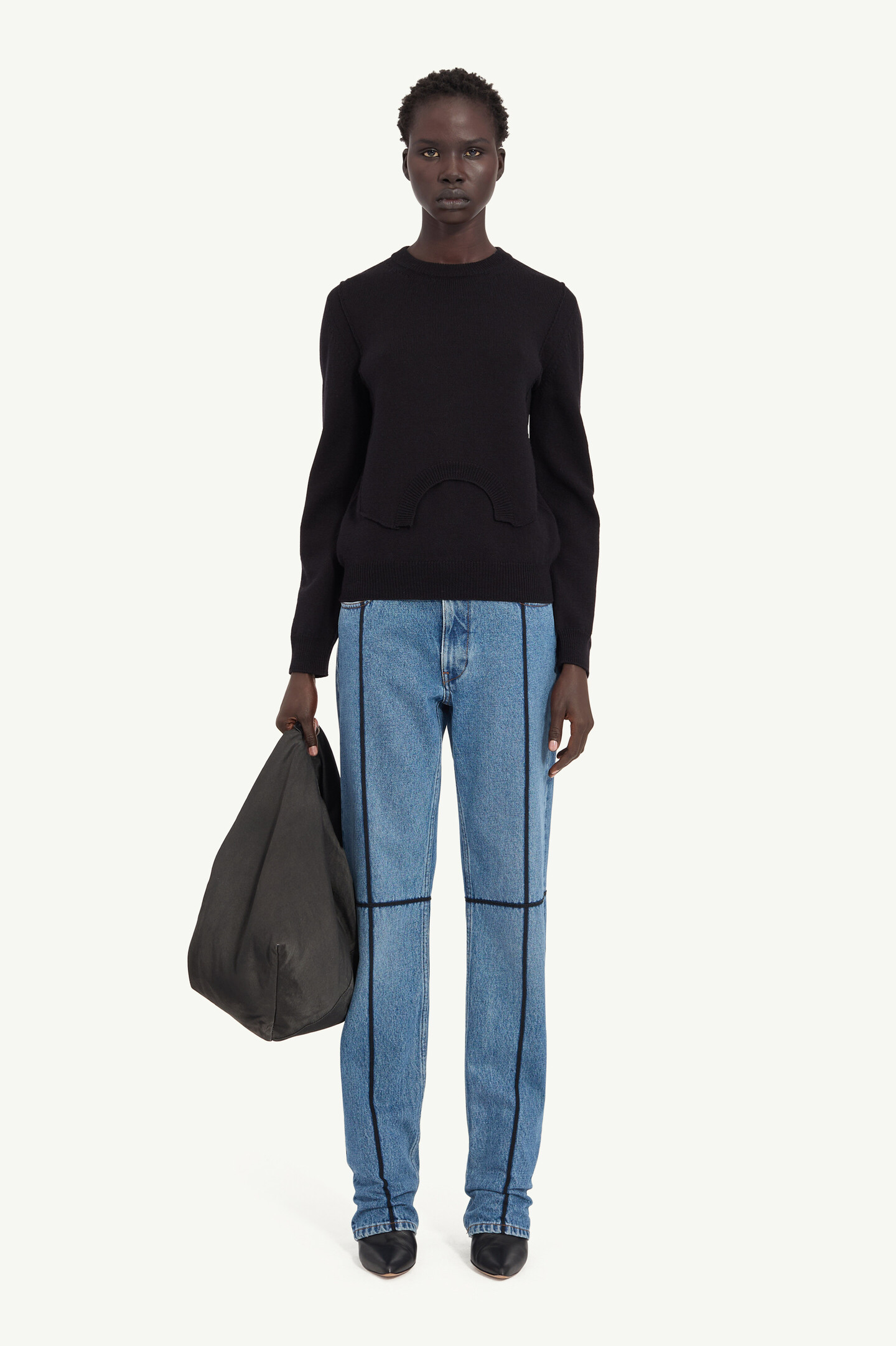 Black Wool sweater | MM6 Official