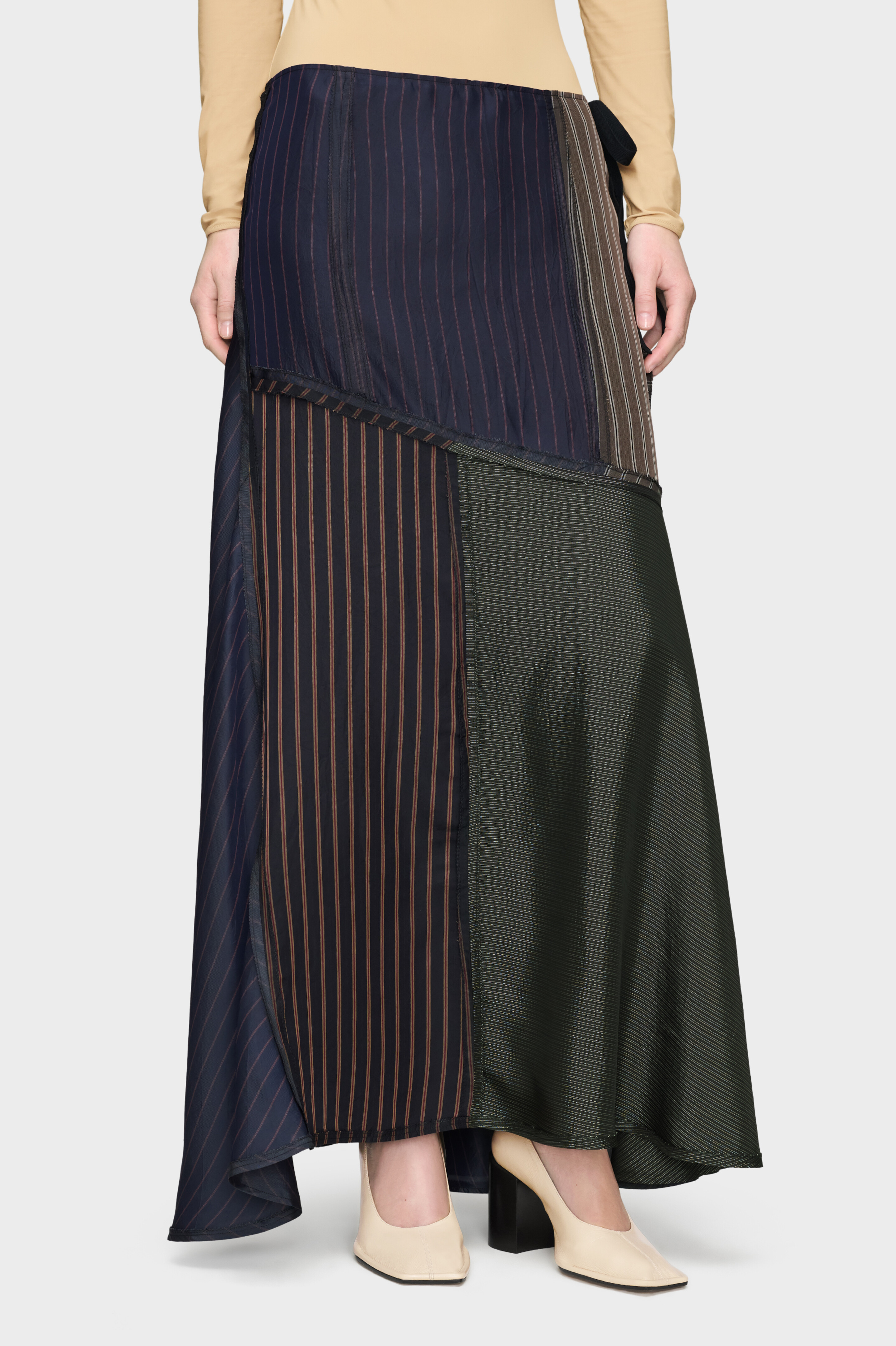 Mist Patchwork Long Skirt | Maison Margiela Official