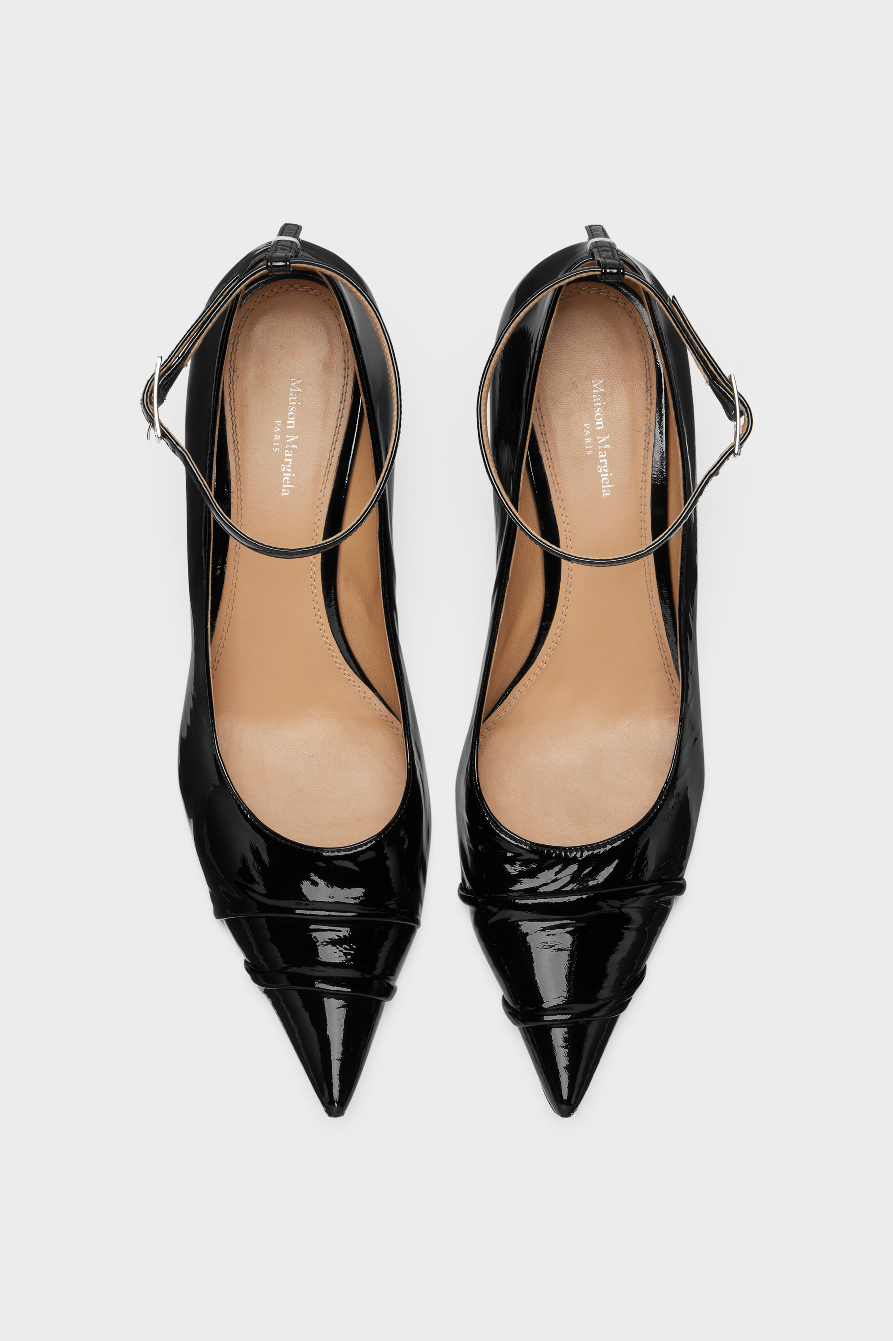 Women's Black Leather Kinkies Pump | Maison Margiela