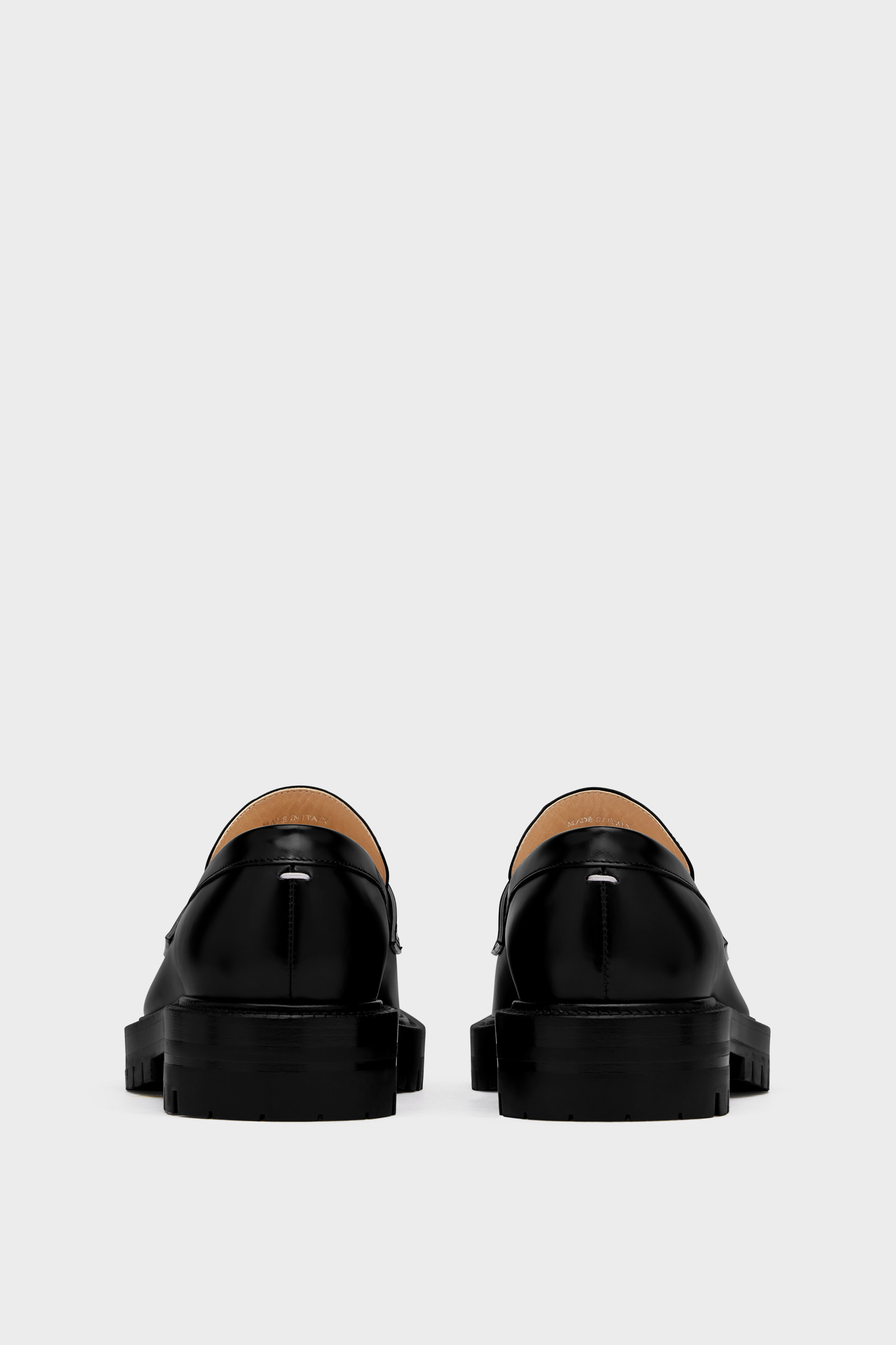 Women's Black Calf Leather Tabi Loafers | Maison Margiela