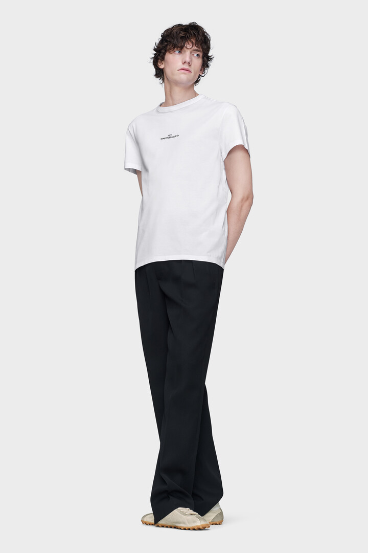White Distorted Logo T-Shirt Regular Fit | Maison Margiela
